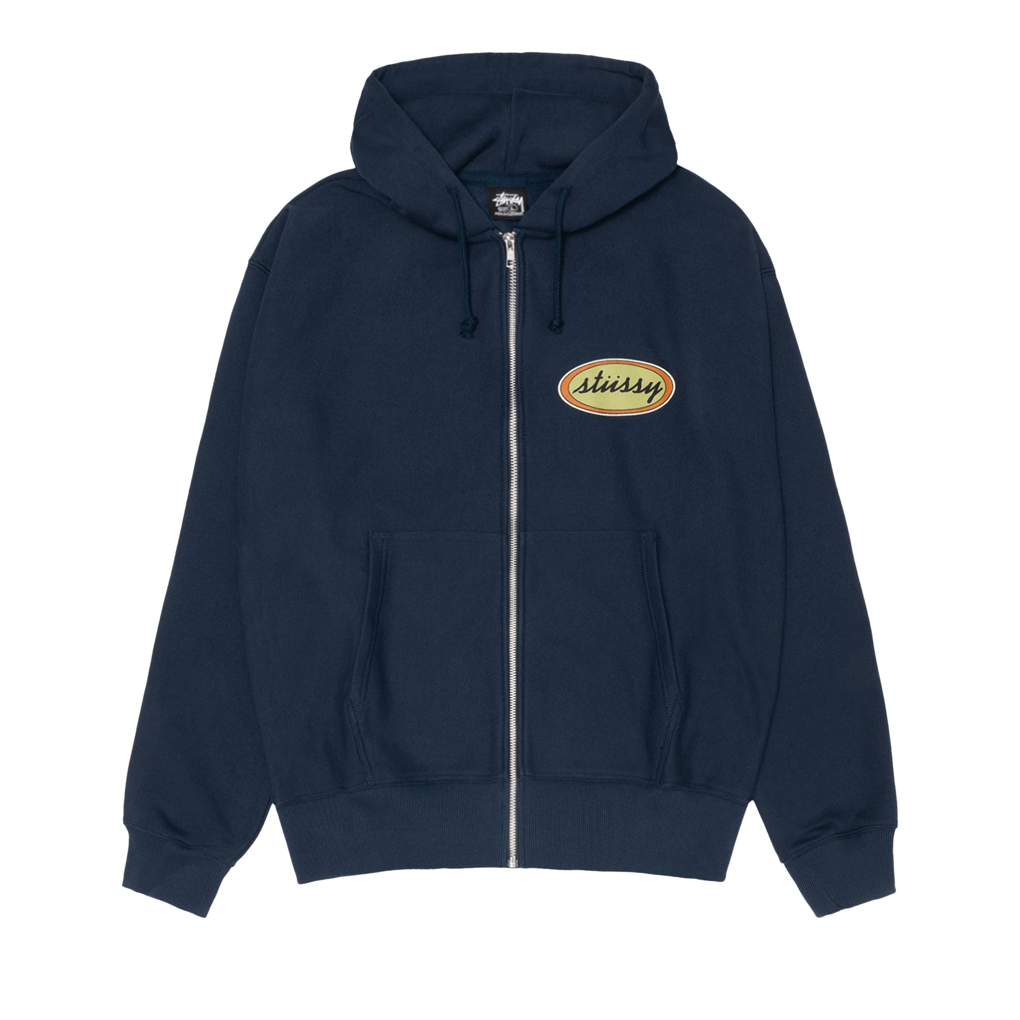Stussy x Our Legacy Work Shop Oval Zip Hoodie 'Navy'