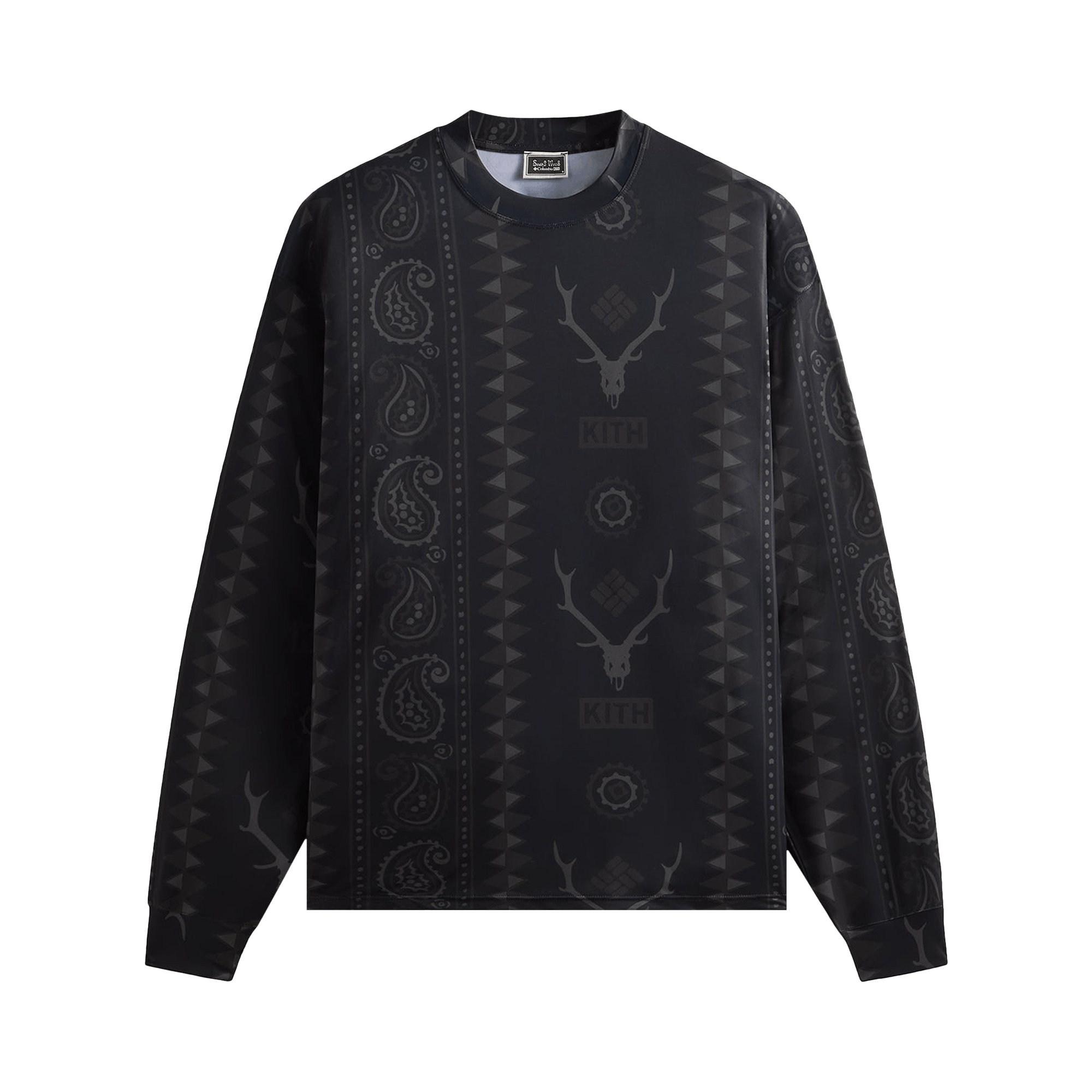 Kith x South2 West8 For Columbia Paisley Stripe Terminal Tackle Long-Sleeve 'Black'