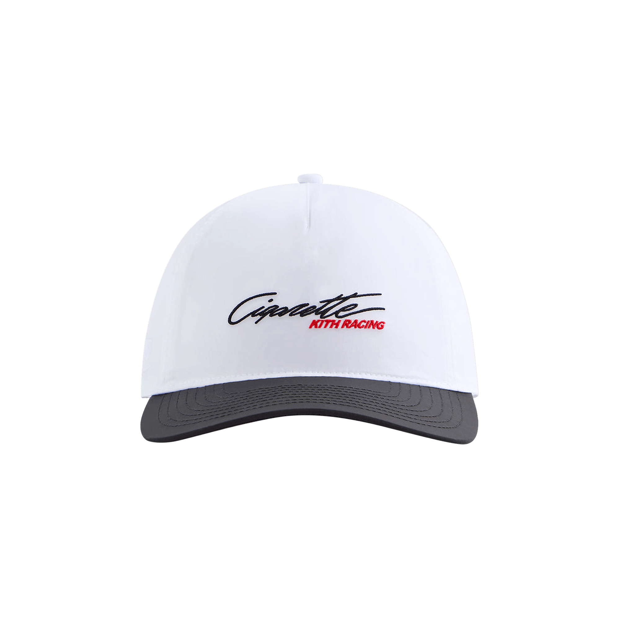 Kith For Cigarette Wrinkle Nylon Bay Low Pinch Crown Snapback 'White'