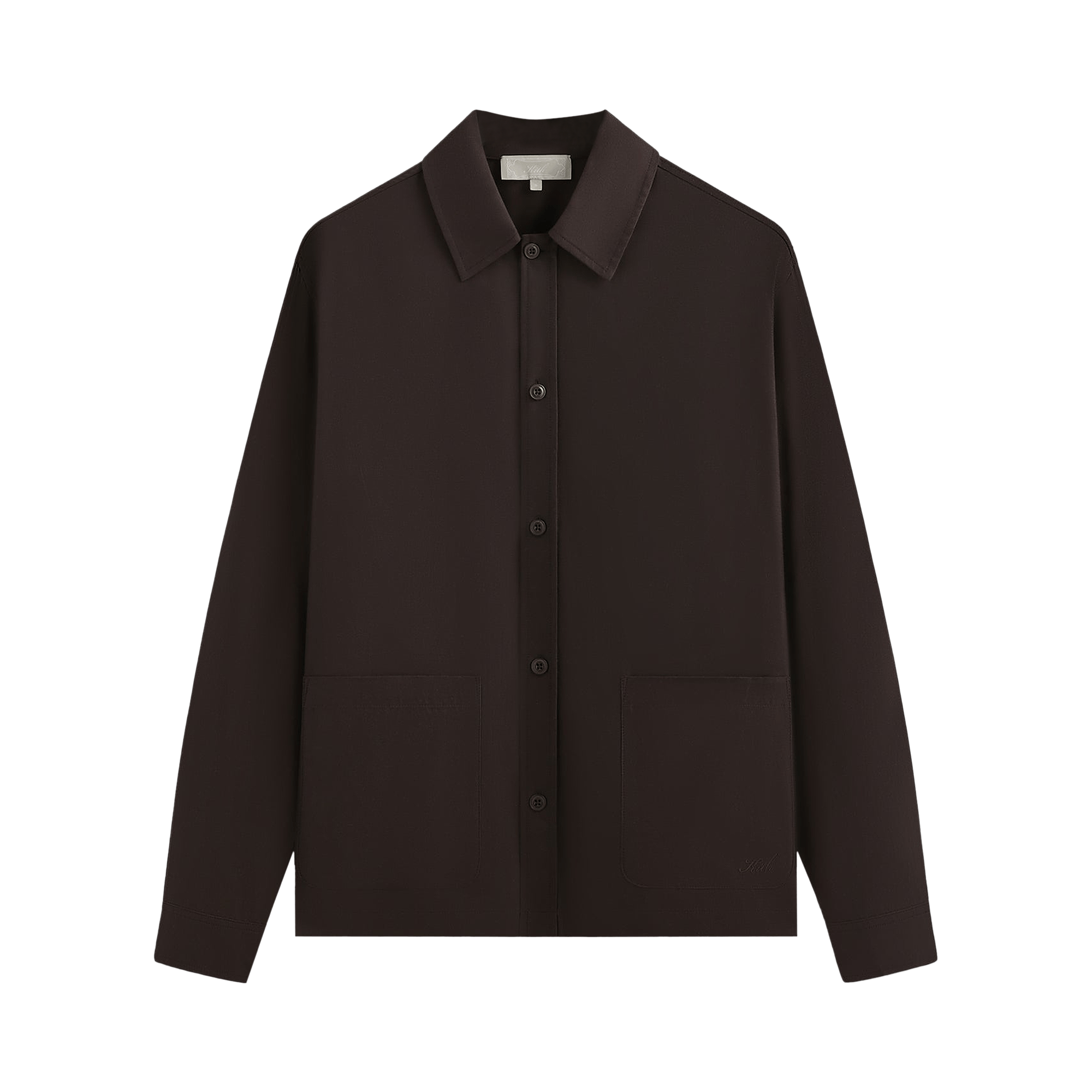 Kith Silk Cotton Long-Sleeve Boxy Collar Overshirt 'Incognito'