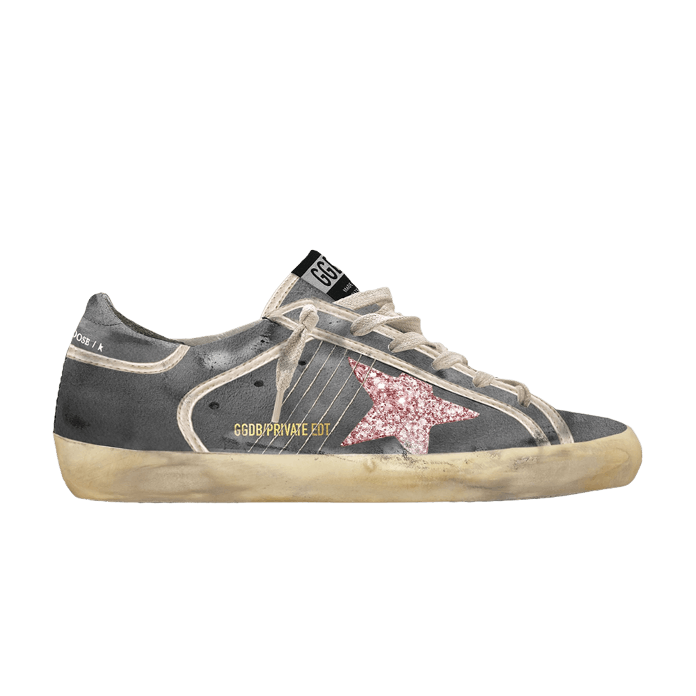 Golden Goose Wmns Superstar 'Glitter Star - Grey Bubblegum Pink'