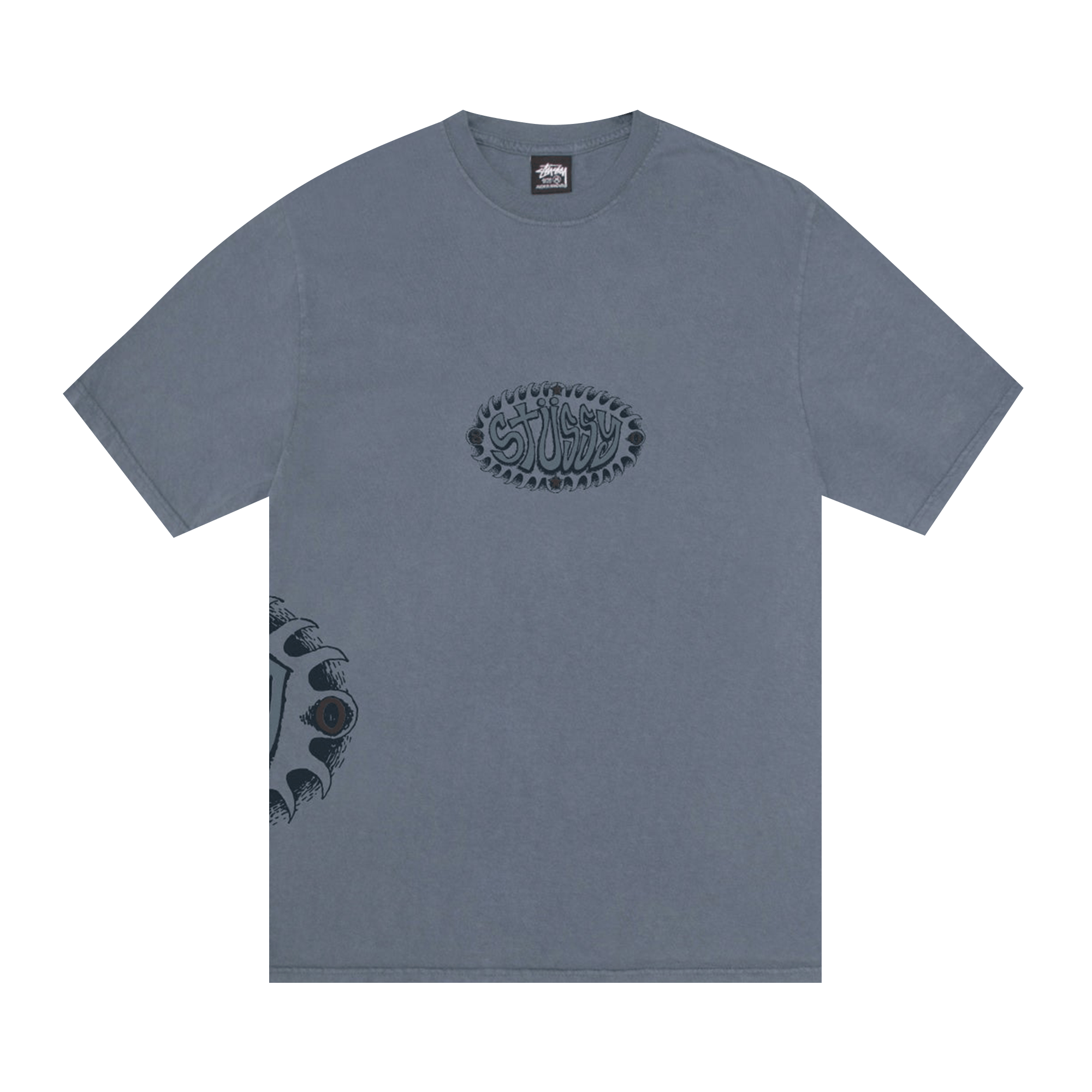 Stussy Wave Oval Tee Pigment Dyed 'Navy'