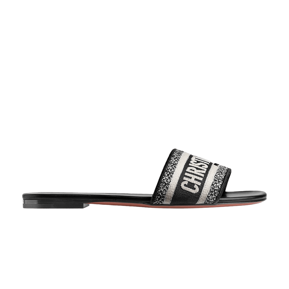 Dior Wmns DWay Slide 'Black Embroidered Cotton'