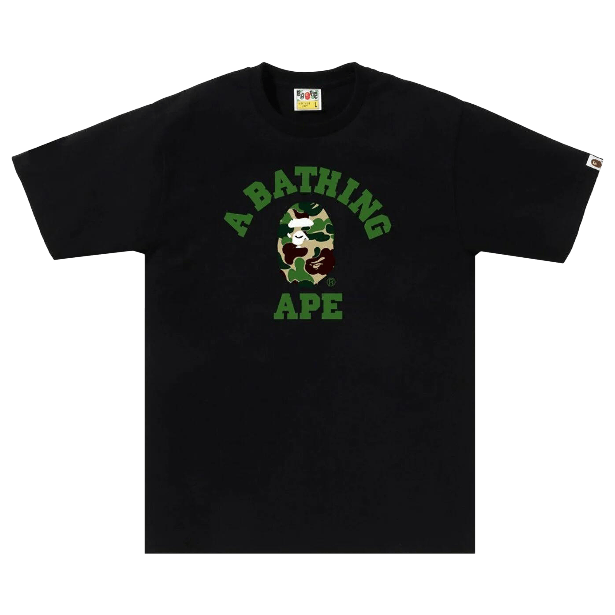 Sell BAPE ABC Camo College Tee 'Black/Green' on alias