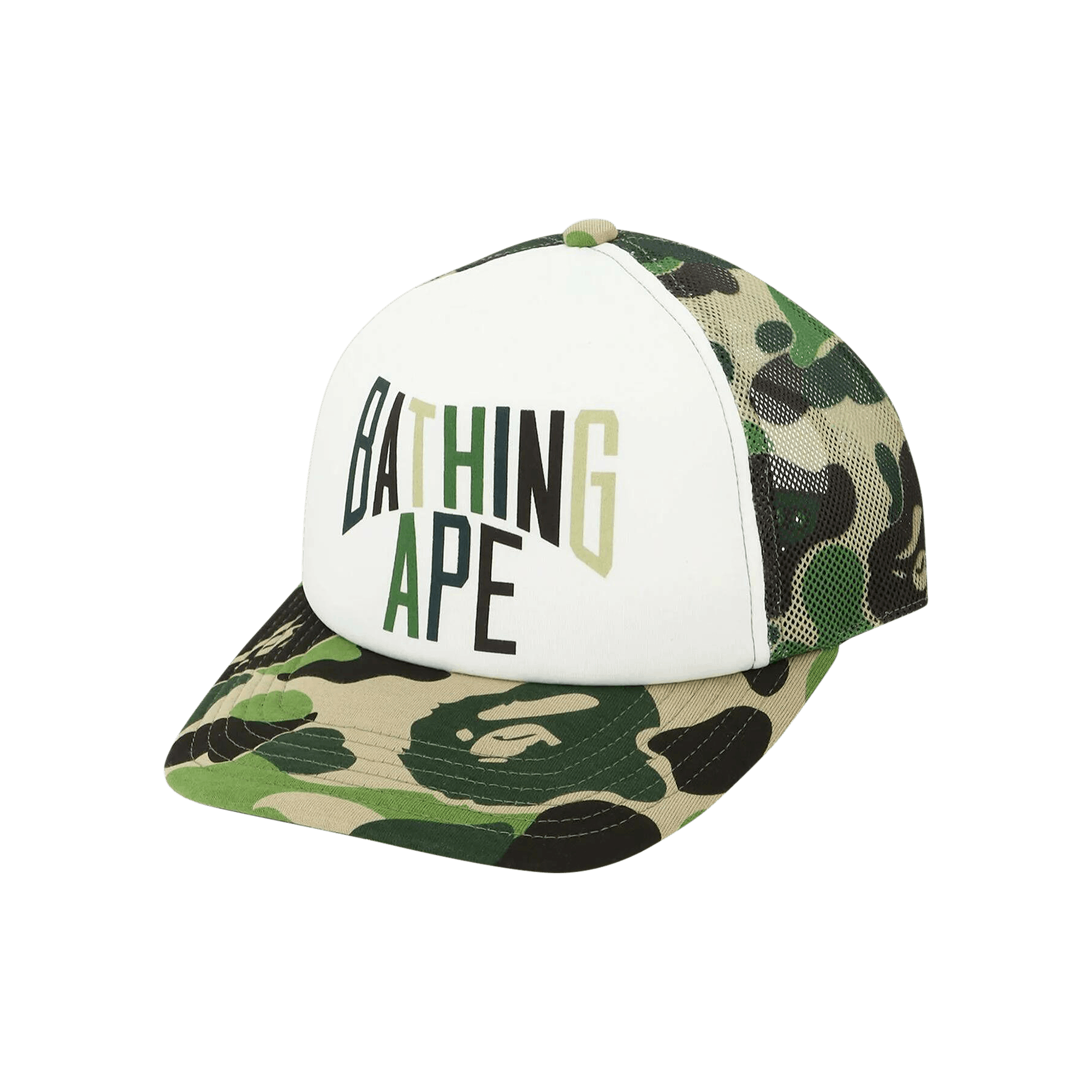 BAPE ABC Camo NYC Logo Mesh Cap 'Green'