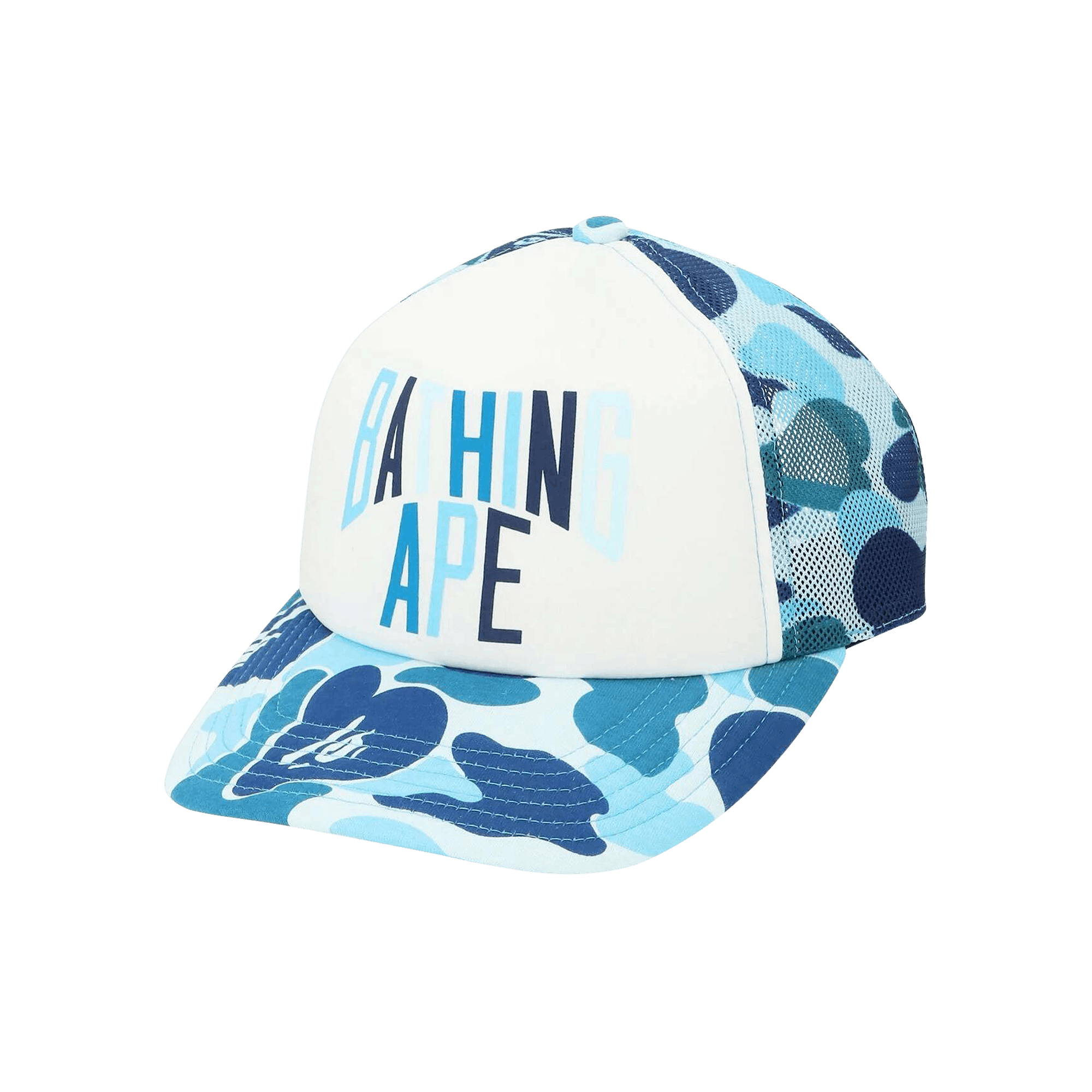 BAPE ABC Camo NYC Logo Mesh Cap 'Blue'