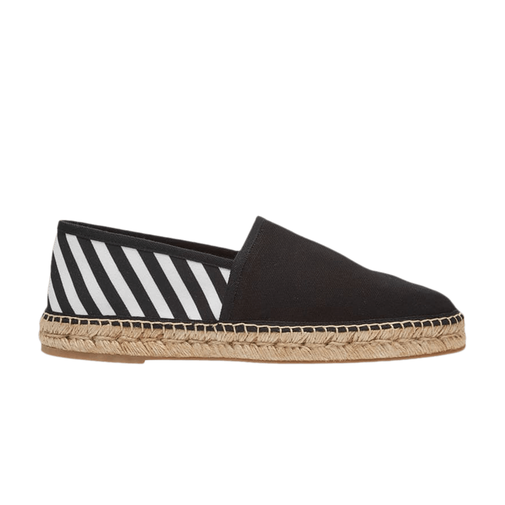 Off-White Canvas Espadrilles 'Black White Stripes'
