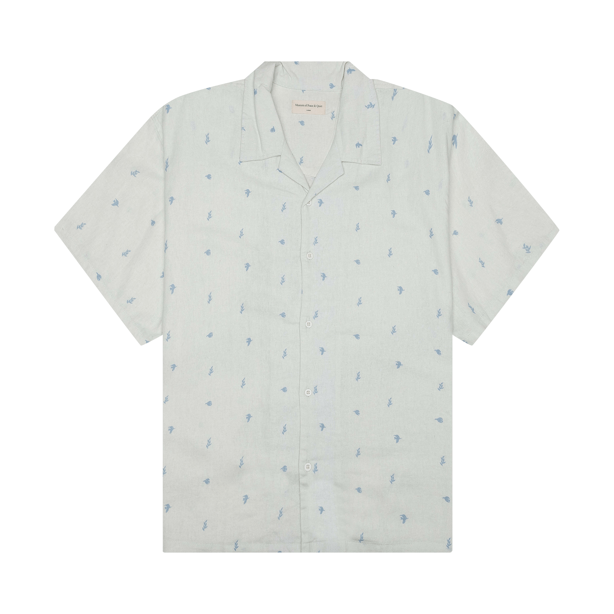 Museum of Peace & Quiet Doves Linen Button-Up 'White'