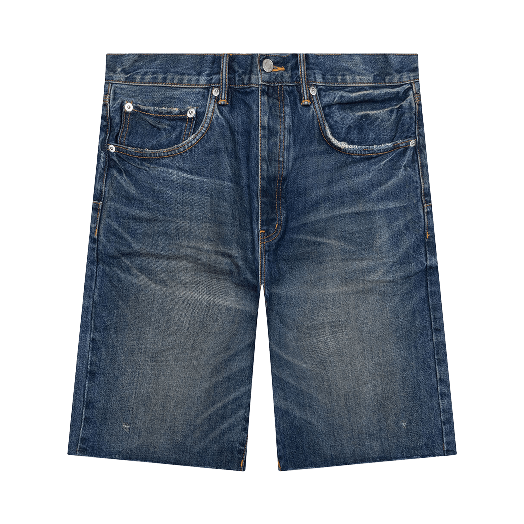 PURPLE BRAND Worn Vintage Shorts 'Mid Indigo'