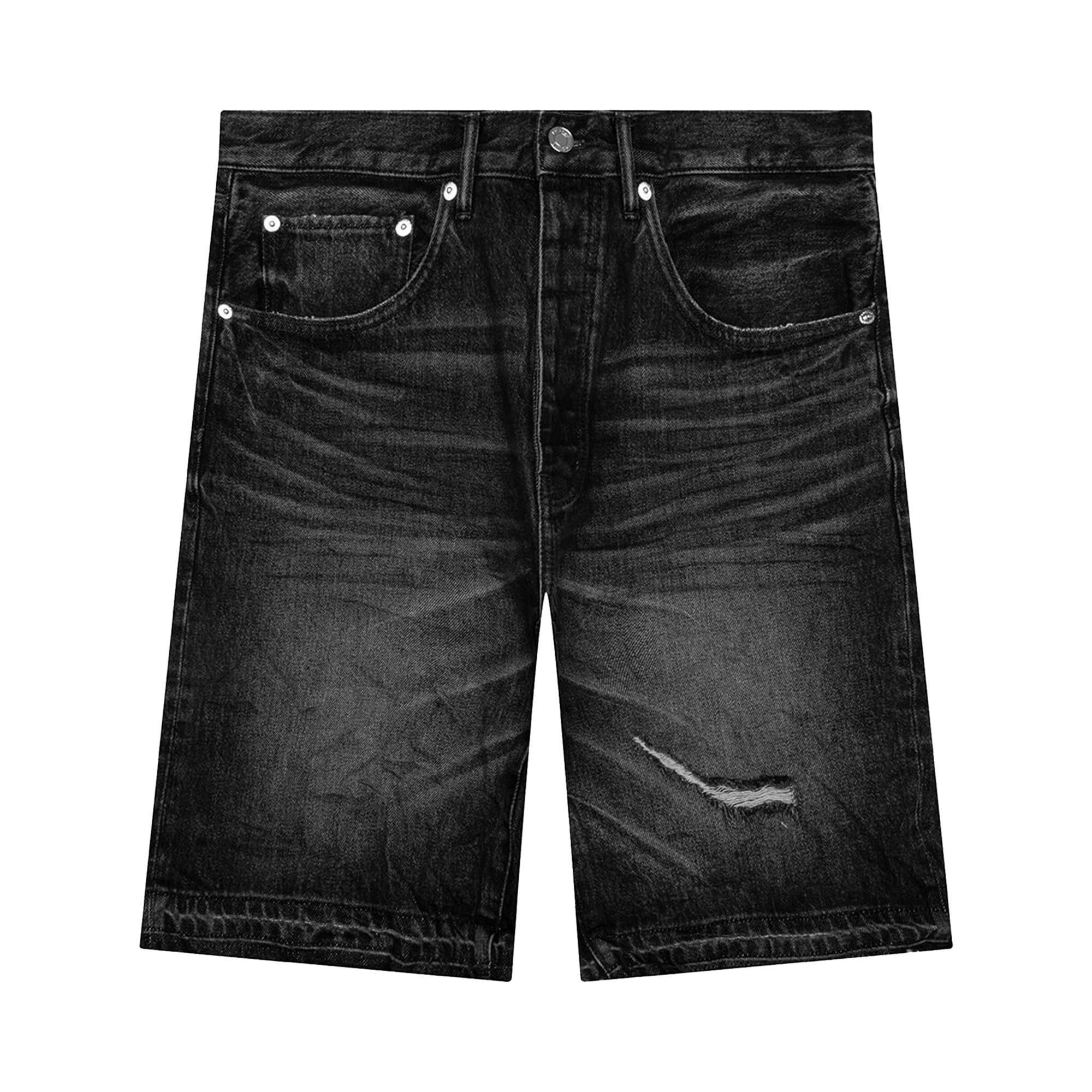 PURPLE BRAND Smoke Worn Vintage Shorts 'Black'
