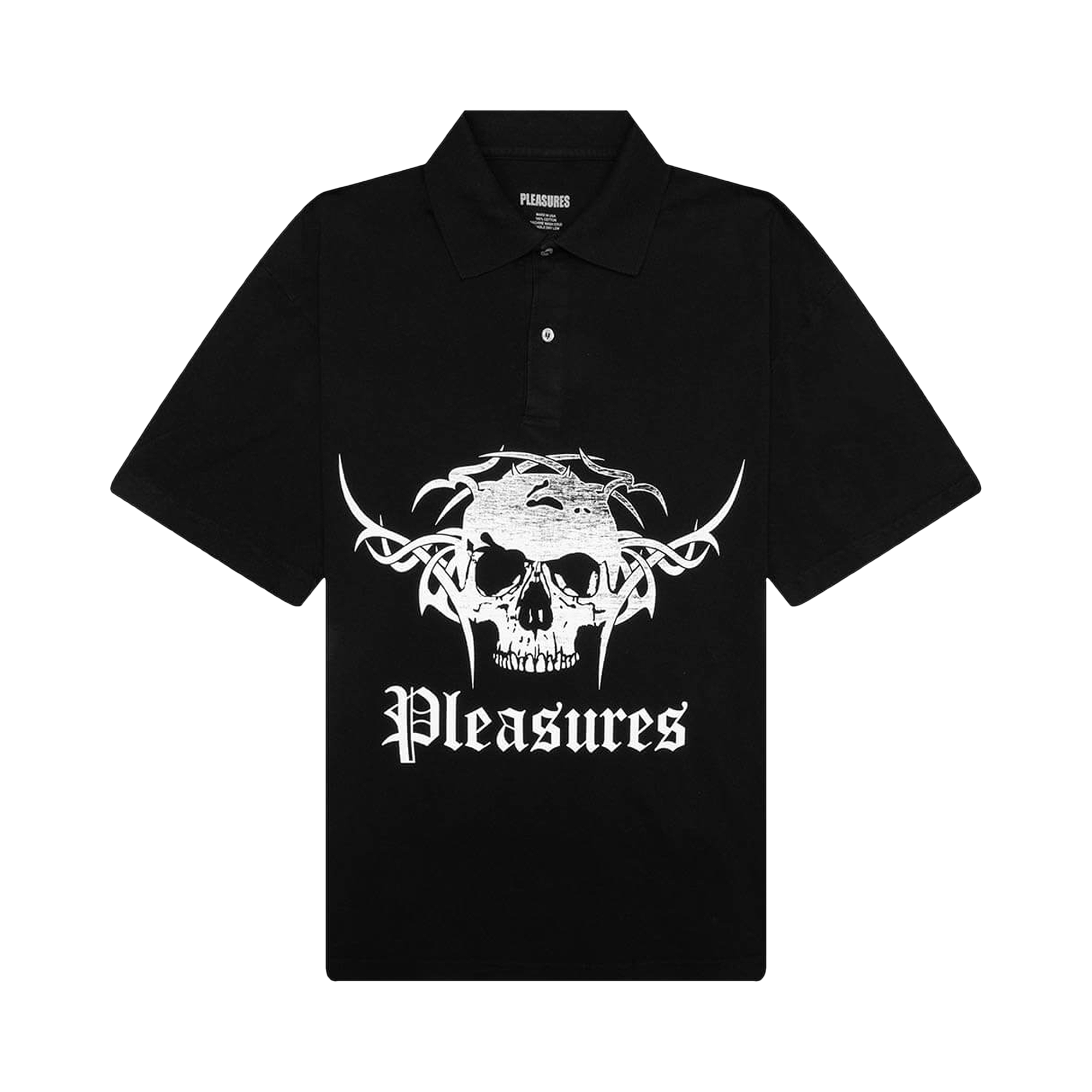 Pleasures Tradition Polo Shirt 'Black'