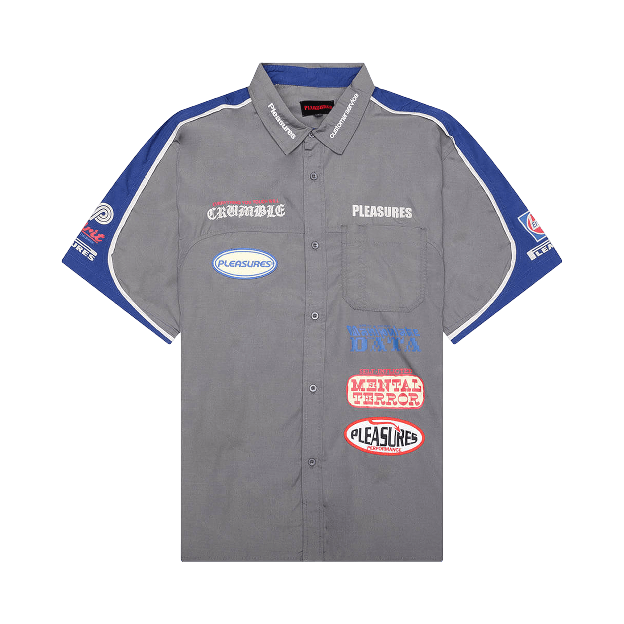 Pleasures Terror Button Up Shirt 'Grey'