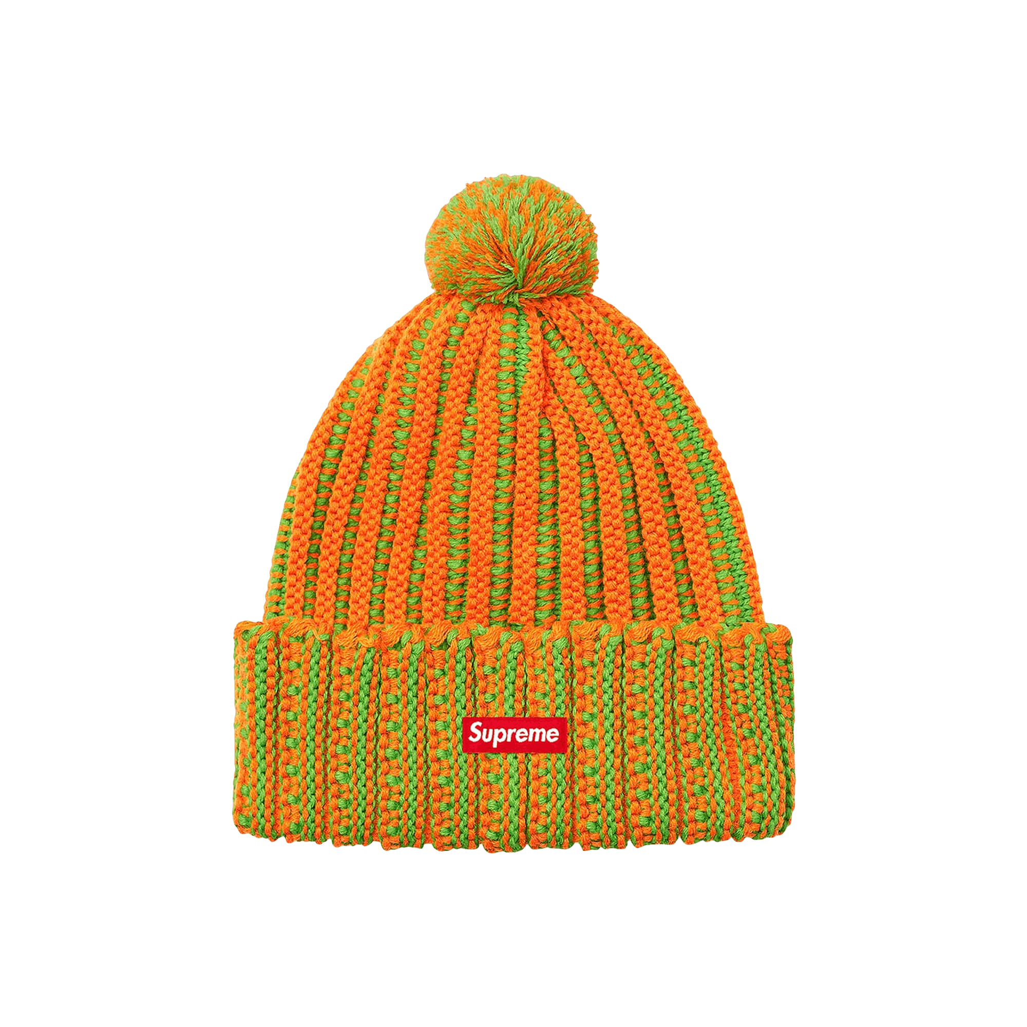 Supreme Contrast Stripe Beanie 'Orange'