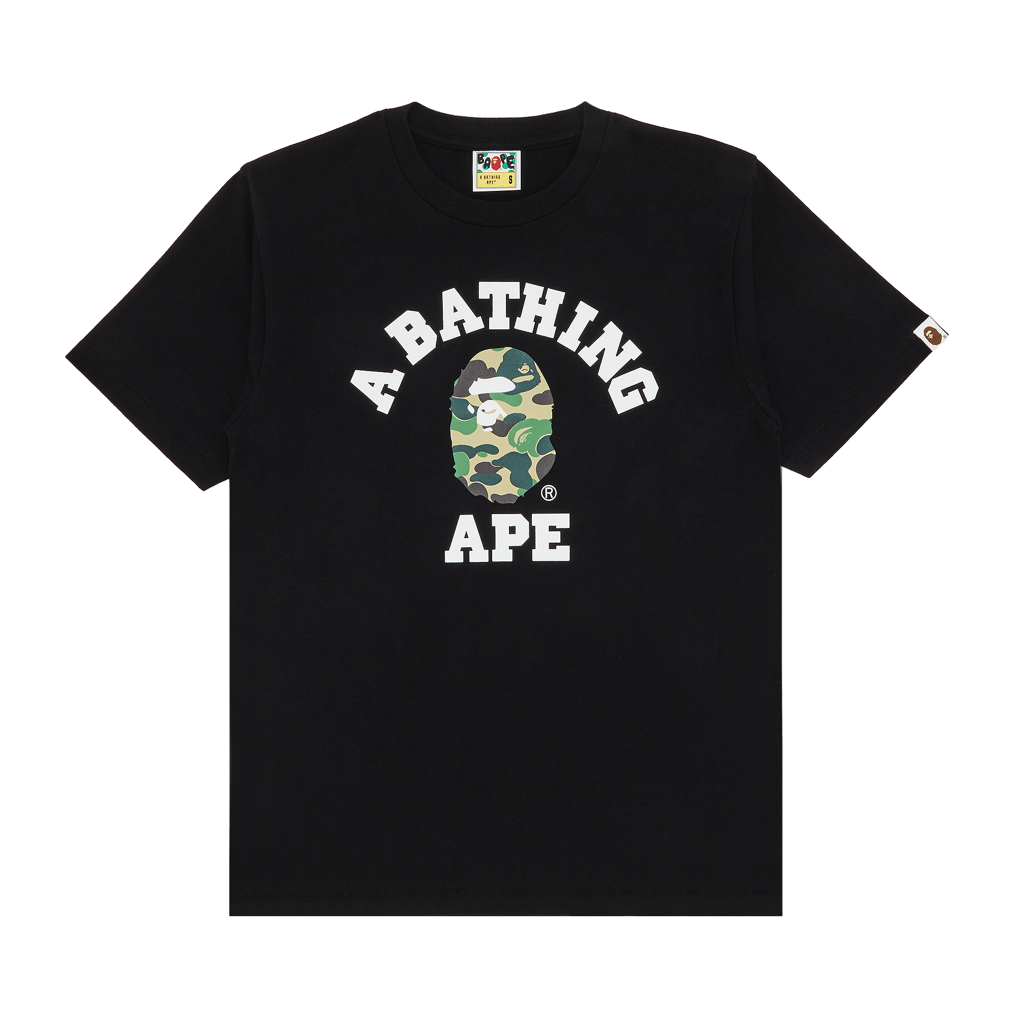 BAPE ABC Camo College Tee 'Black/Green'
