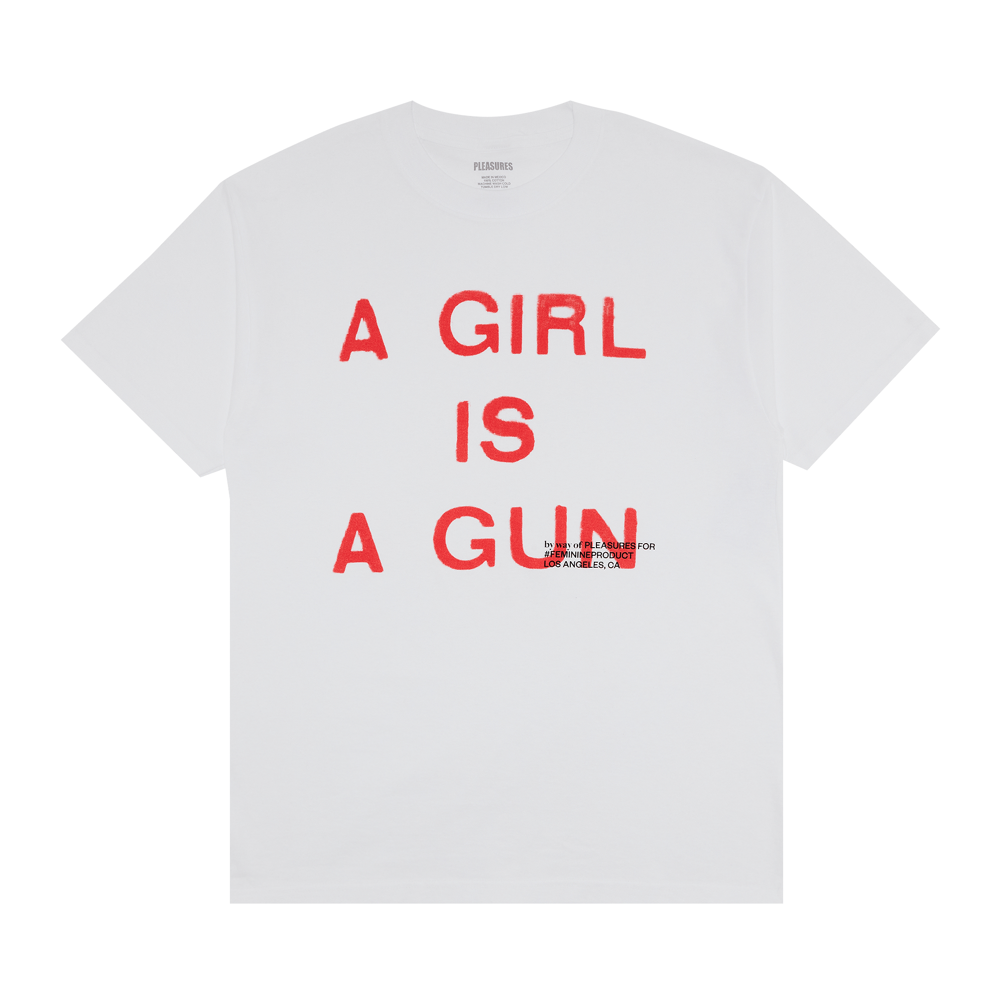 Pleasures Girl Is A Gun T-Shirt 'White'
