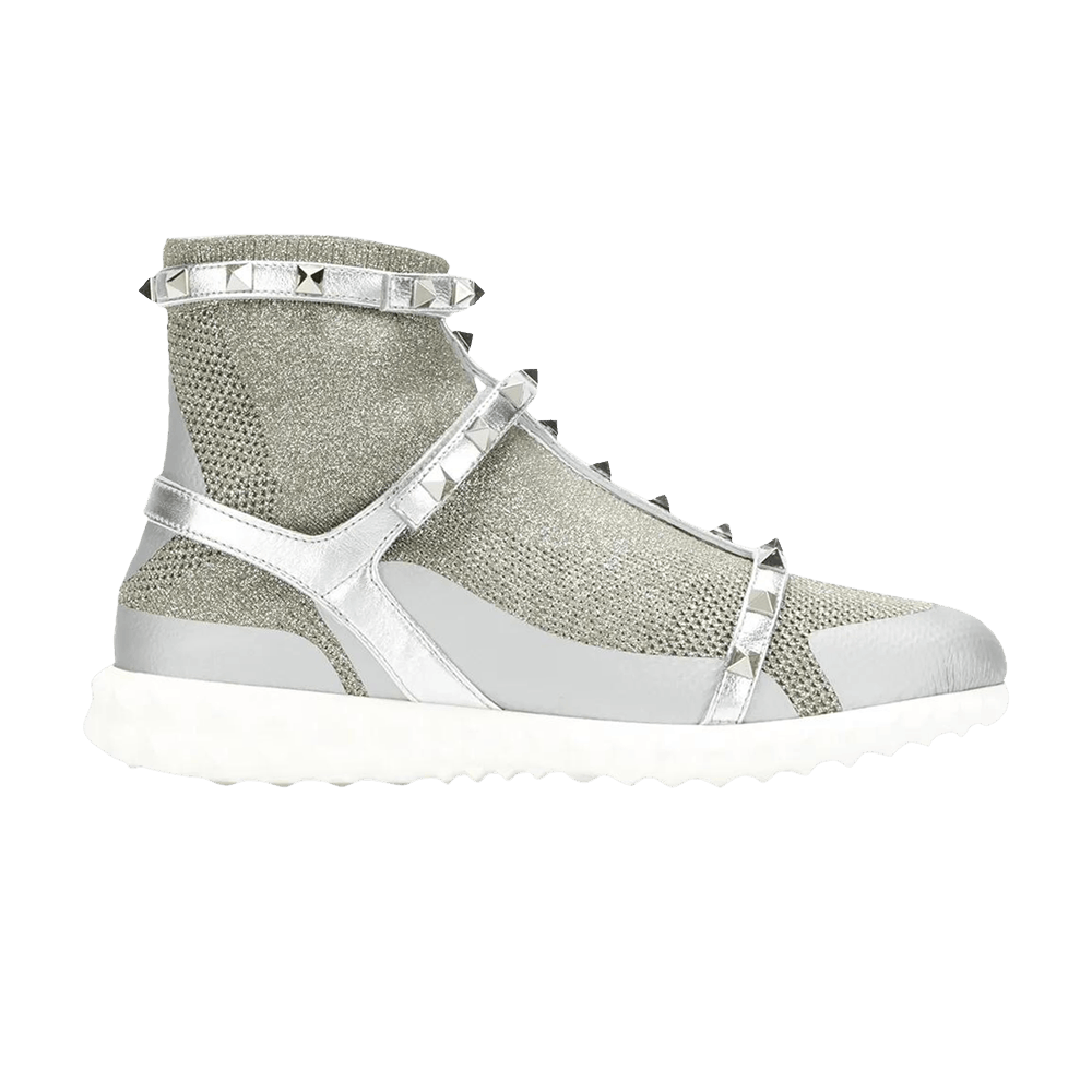 Valentino Wmns Rockstud Bodytech Sneaker 'Silver'