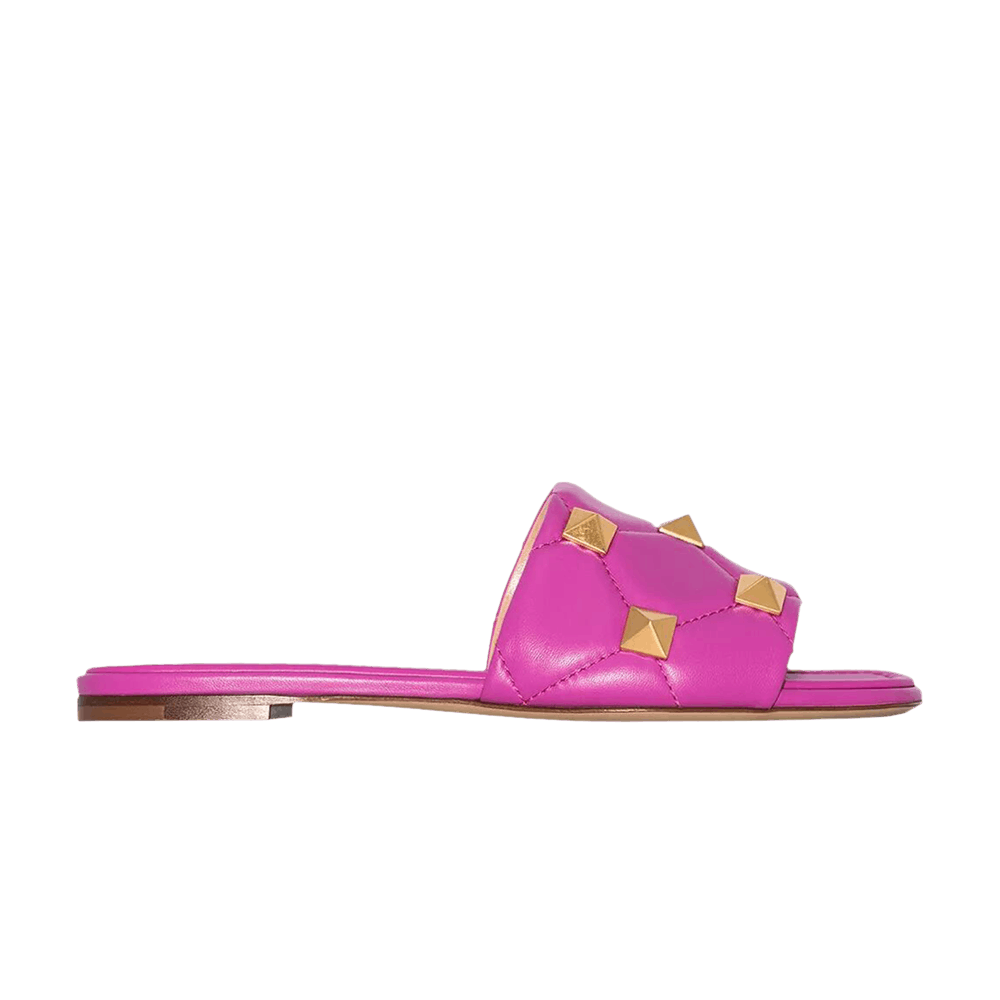 Valentino Wmns Roman Stud Flat Sandal 'Radiant Orchid'