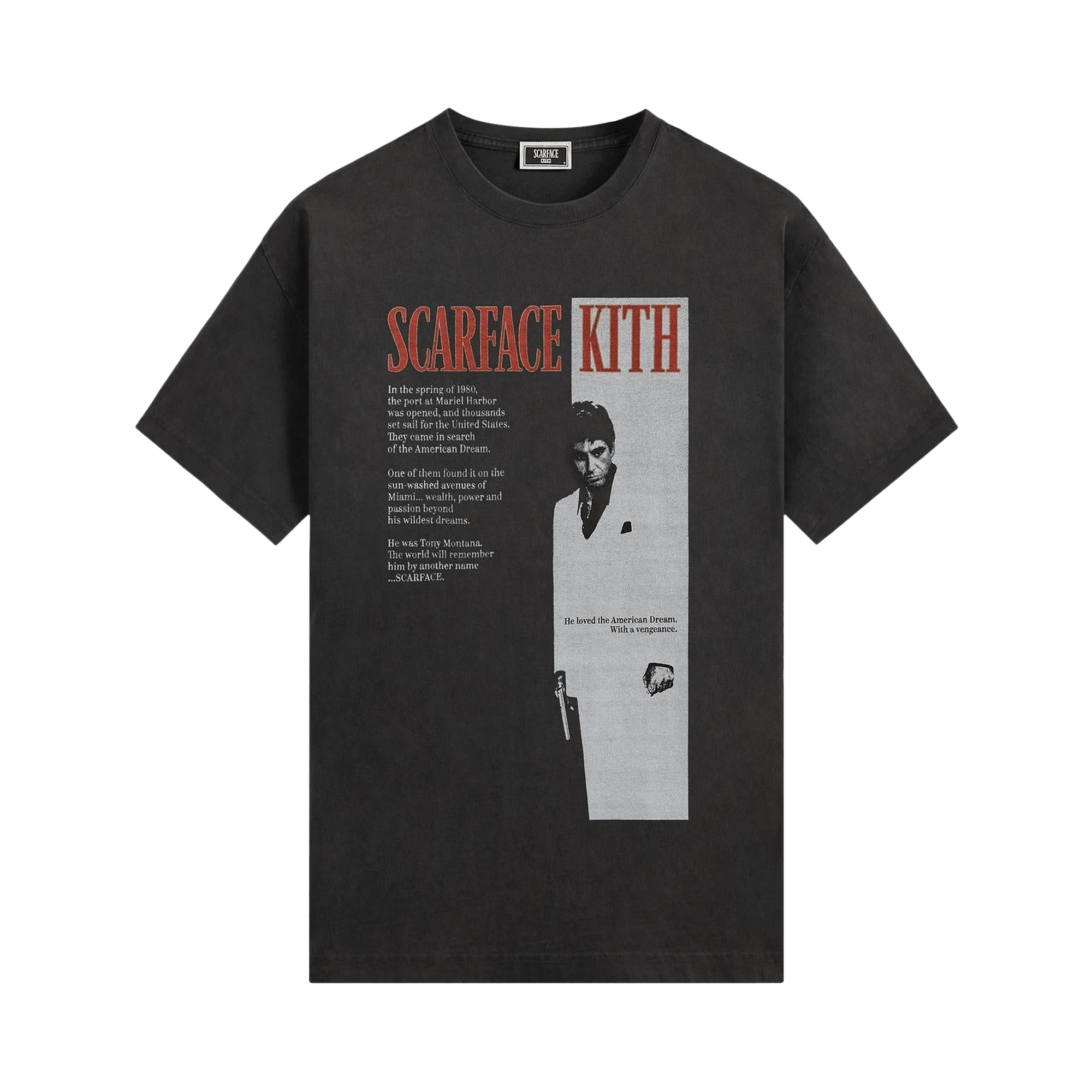 Kith For Scarface Film Poster Vintage Tee 'Black'