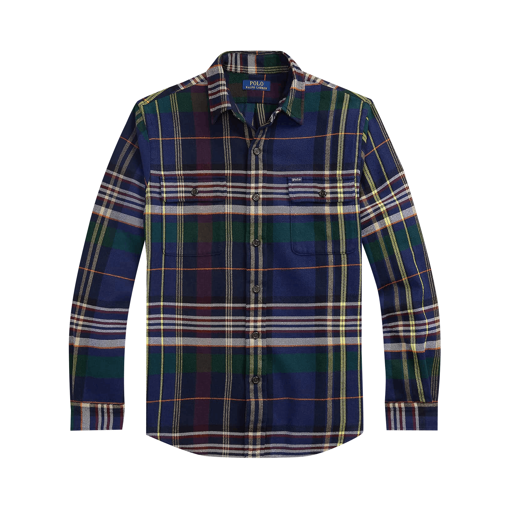 Polo Ralph Lauren Brushed Flannel Long-Sleeve Sport Shirt 'Navy/Wine/Multicolor'