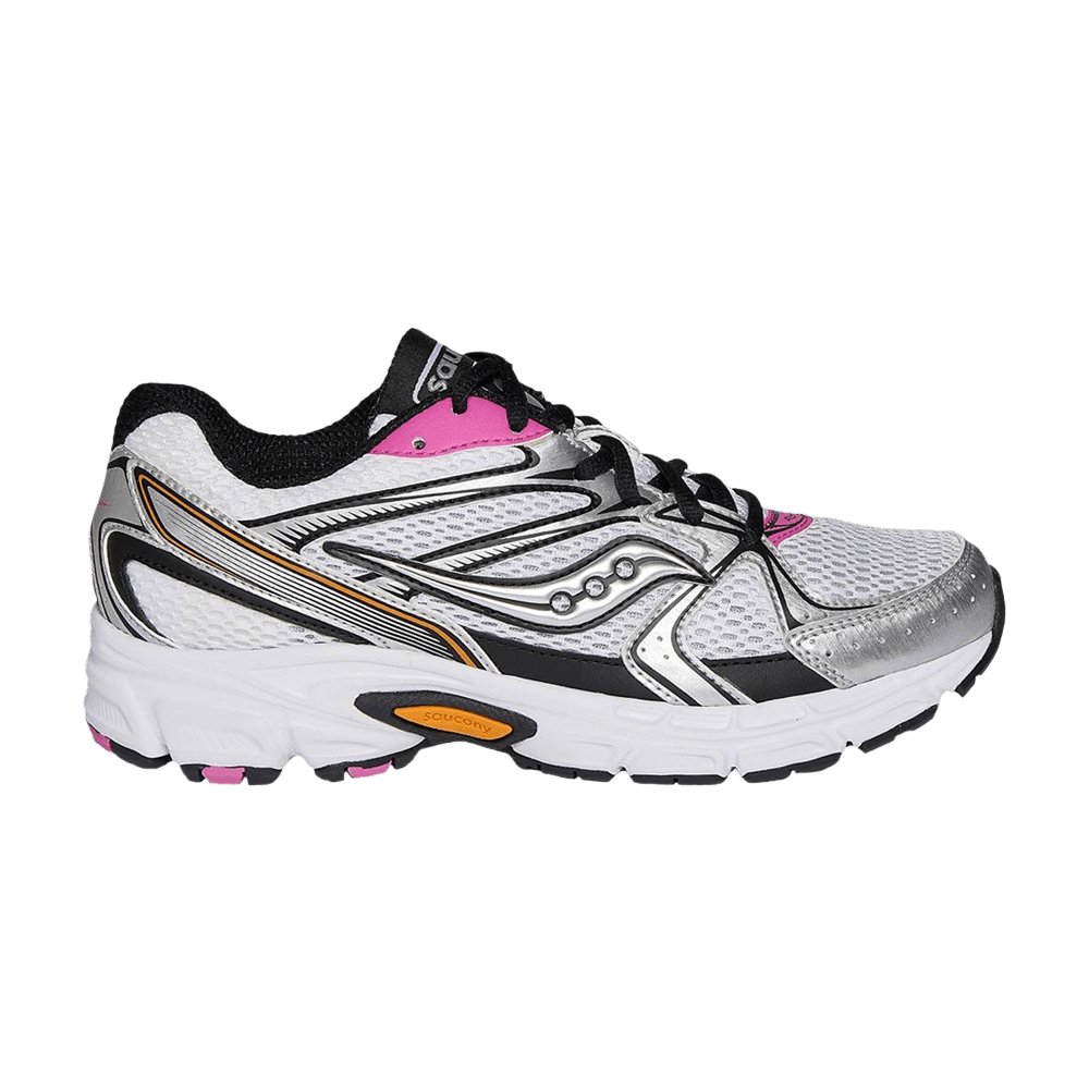 Saucony Wmns Grid Ride Millennium 'White Orange Pink' Foot Locker Exclusive