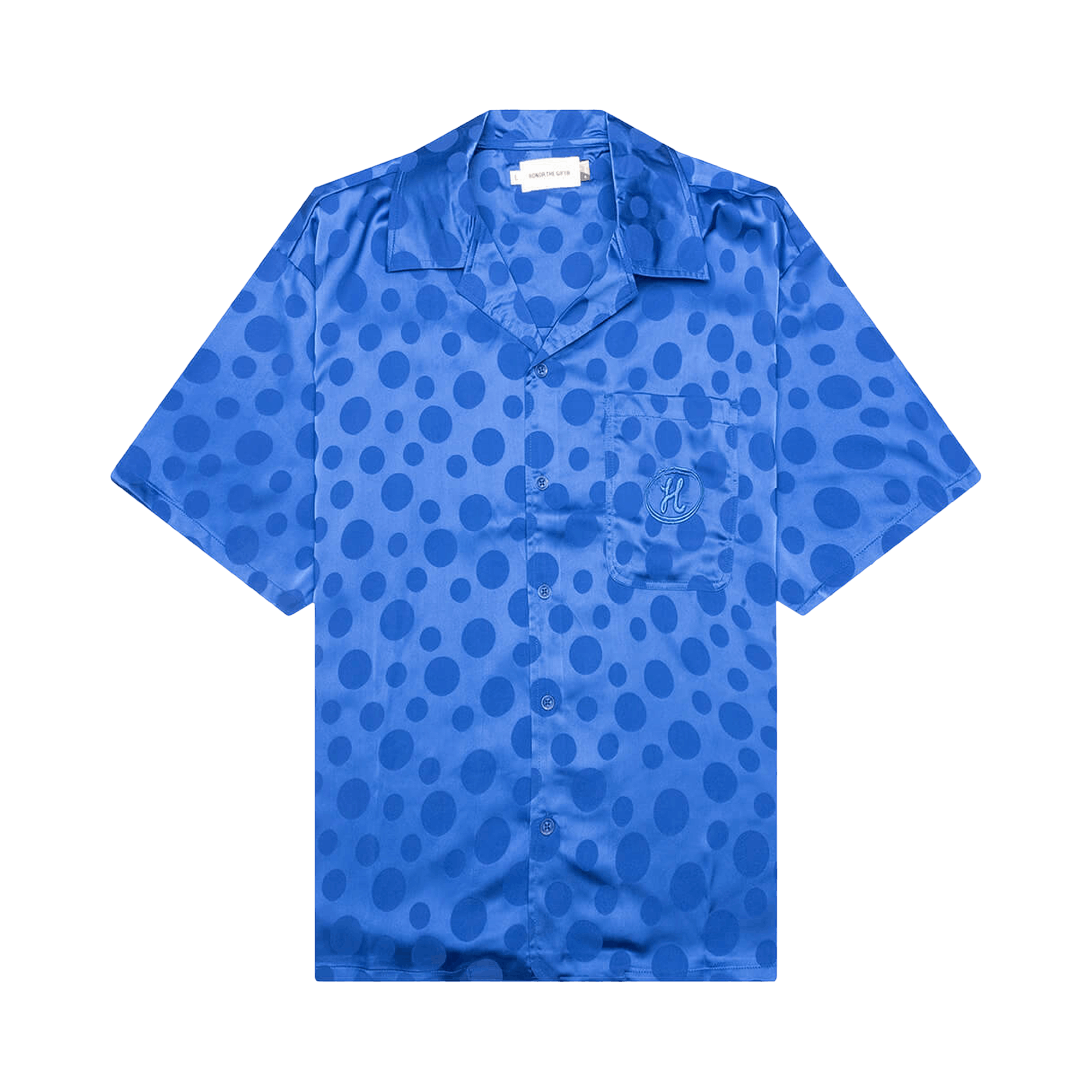Honor The Gift Polka Dot Camp Shirt 'Blue'