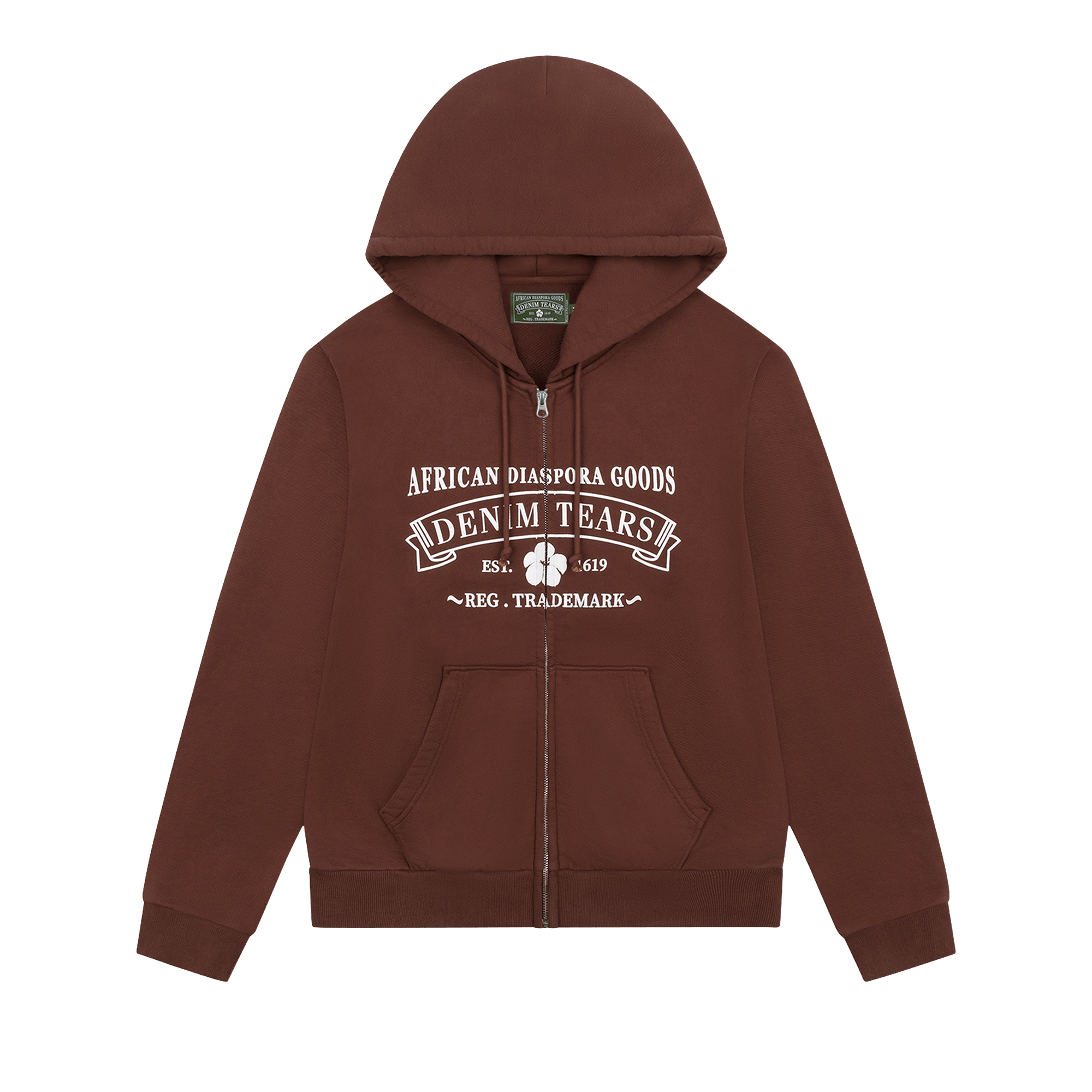 Denim Tears ADG Zip Hoodie 'Brown'