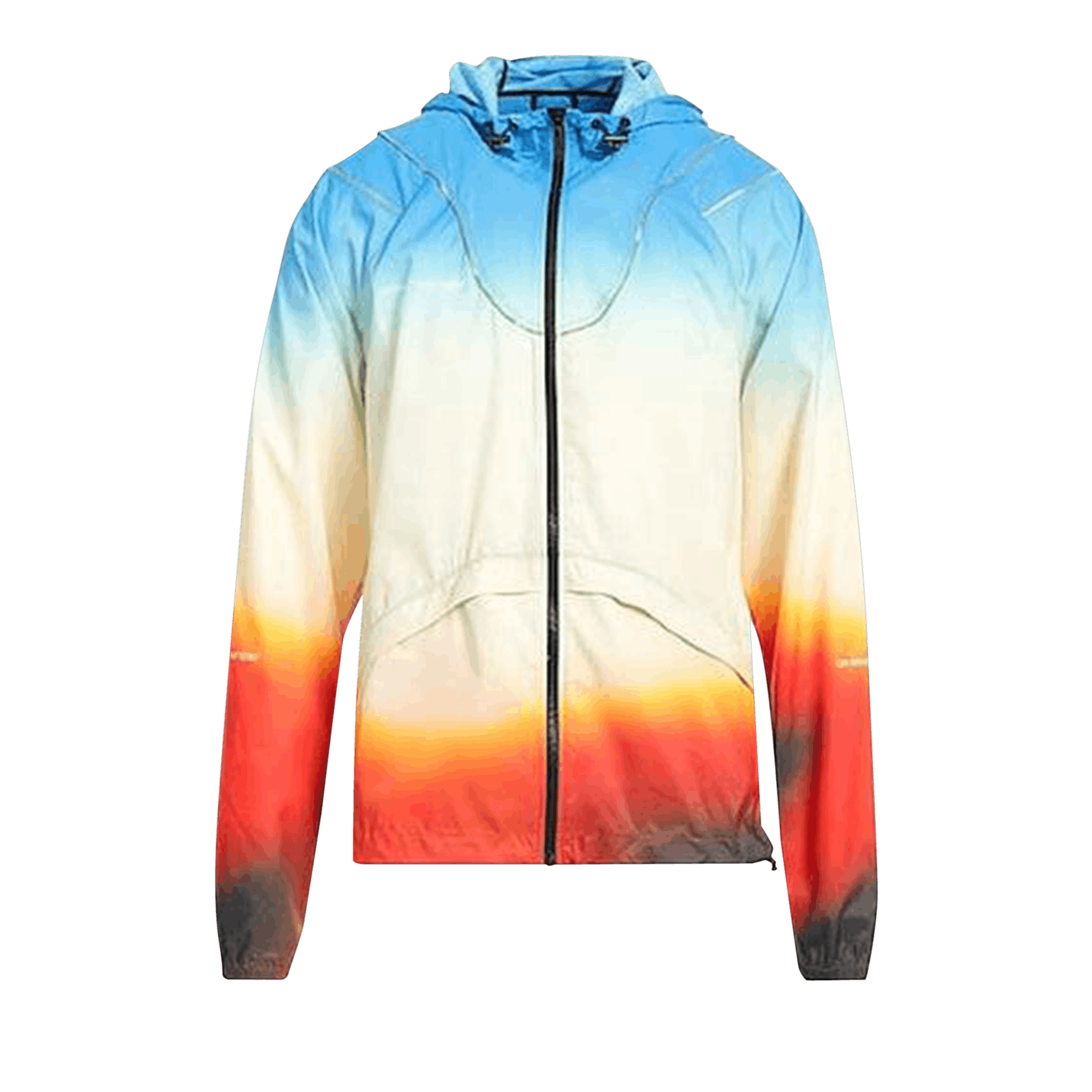 Off-White Gradient Hooded Jacket 'Blue/Yellow/Orange'