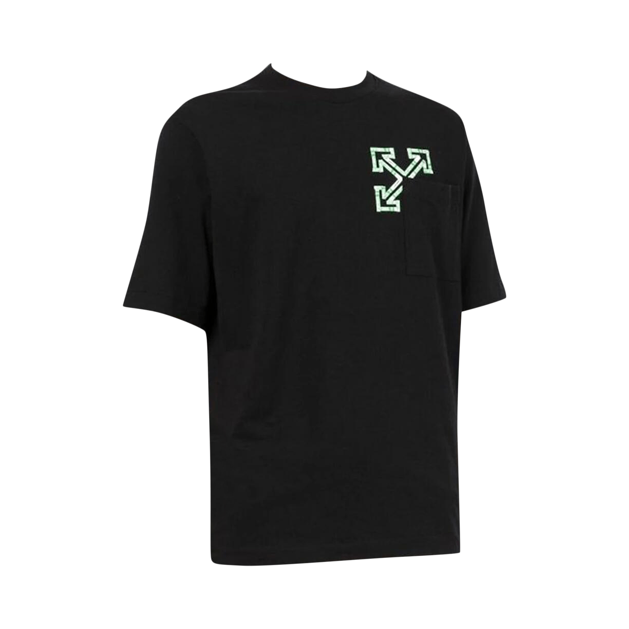 Off-White Tape Arrows Pocket Skate T-Shirt 'Black/Green Fluo'