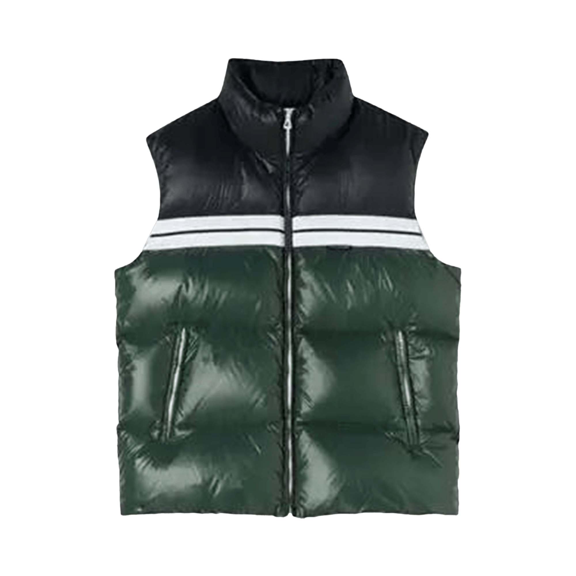 Palm Angels Classic Track Puffed Vest 'Green/Black'