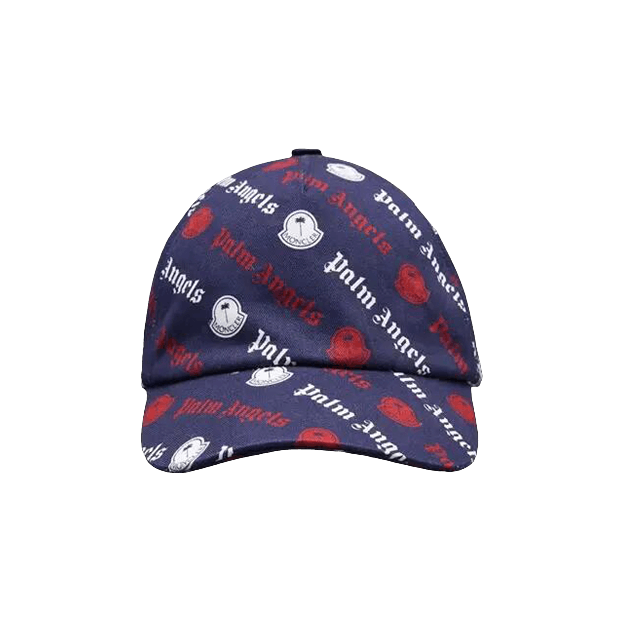 Palm Angels x Moncler Logo Print Baseball Cap 'Blue/Black/White'