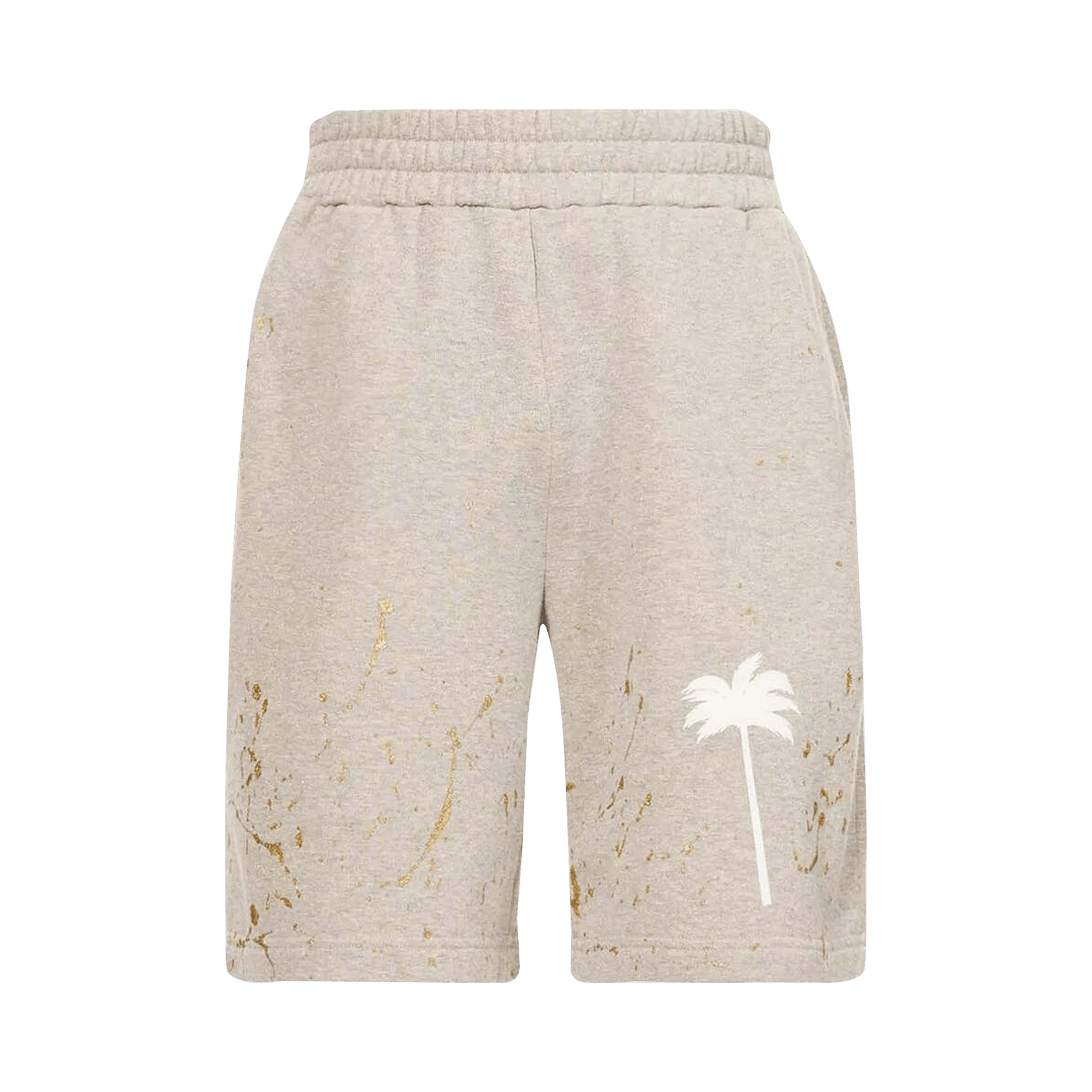Palm Angels Paint-Splatter Logo Shorts 'Grey'