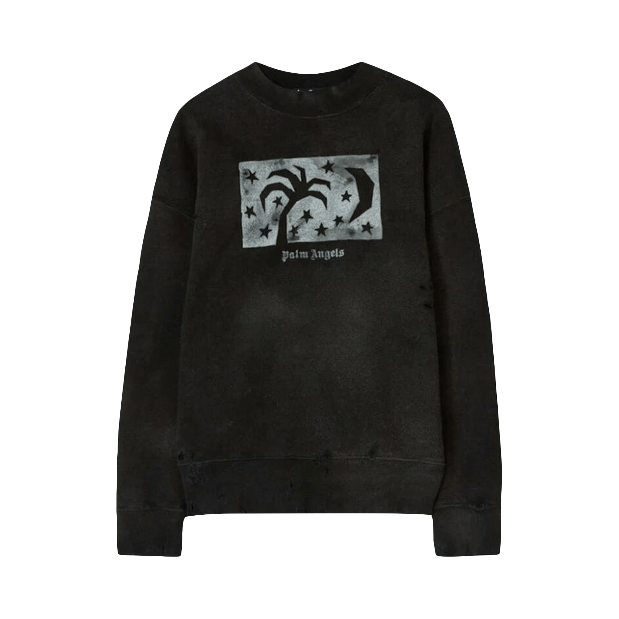 Palm Angels Garment Dye Nightsky Sweatshirt 'Black/Silver'
