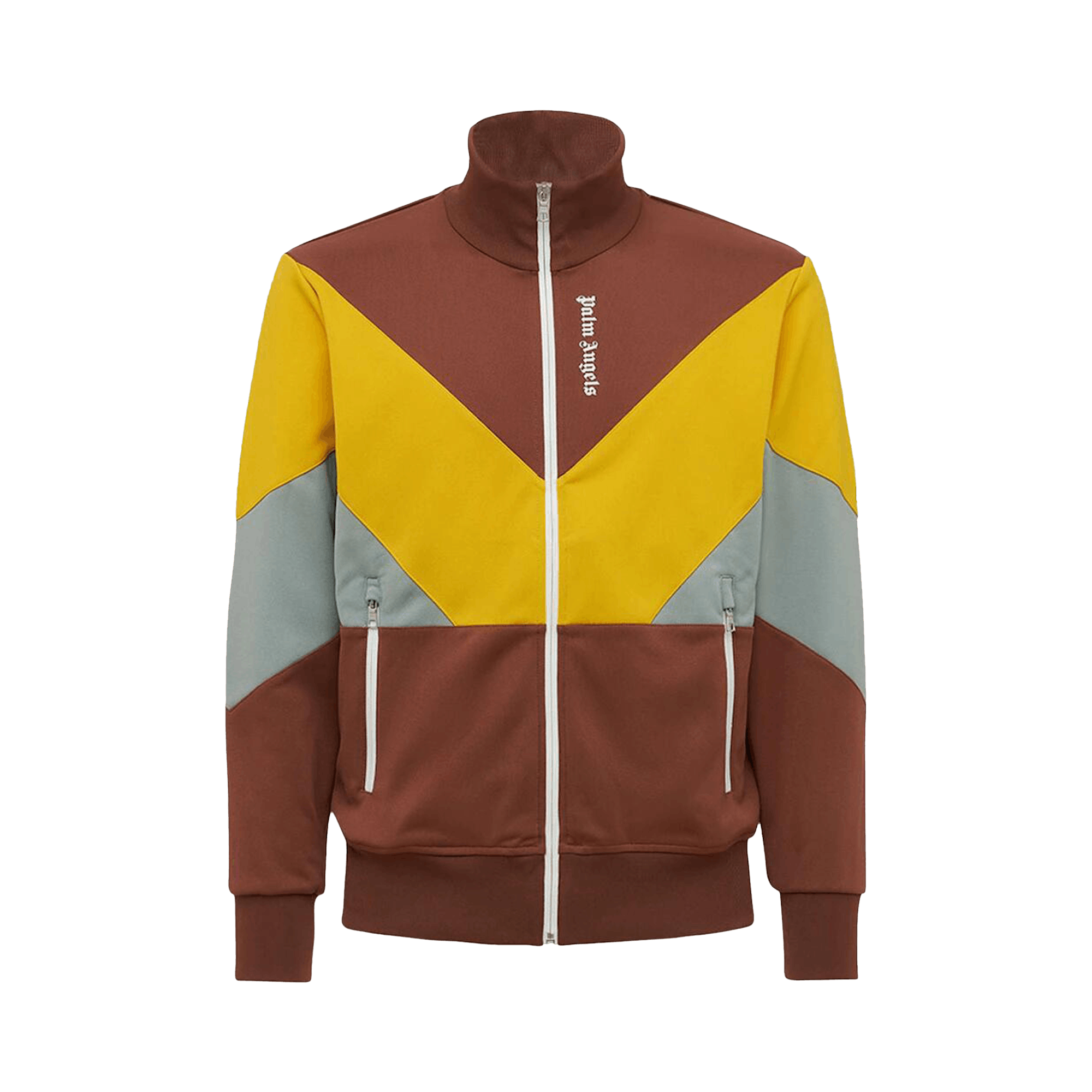 Palm Angels V Colorblock Jacket 'Brown/Yellow/Grey'