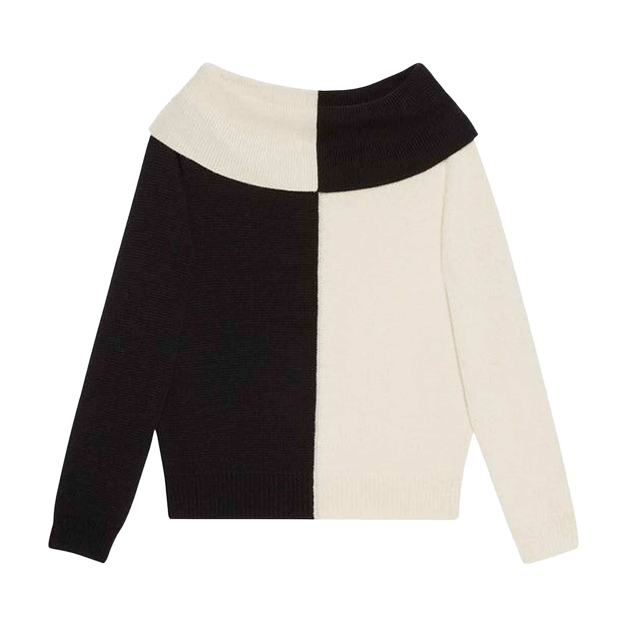 Gucci Chunky Wool Bicolor Sweater 'Black/White'
