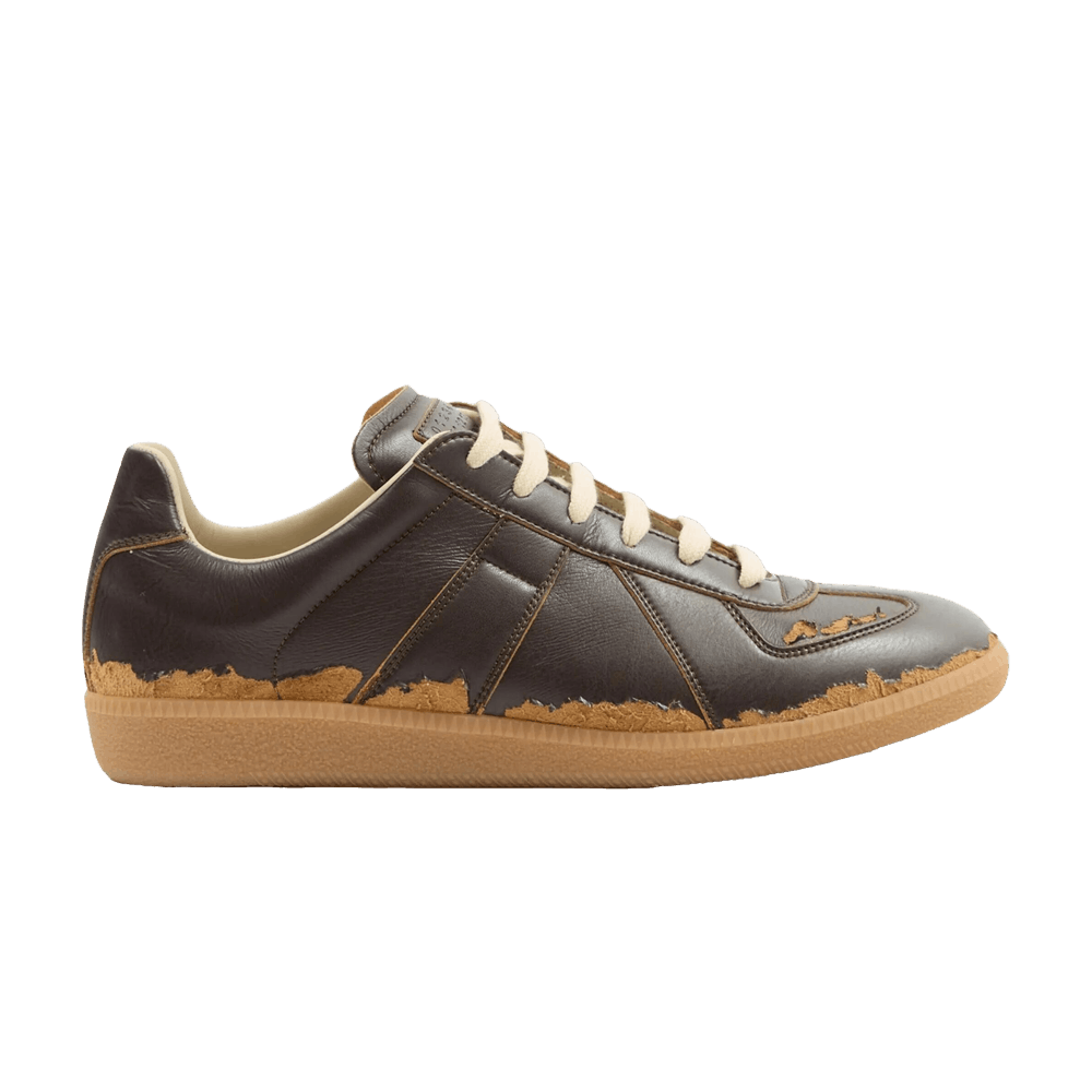 Maison Margiela Wmns Replica Sneaker 'Dark Brown Camel Distressed'