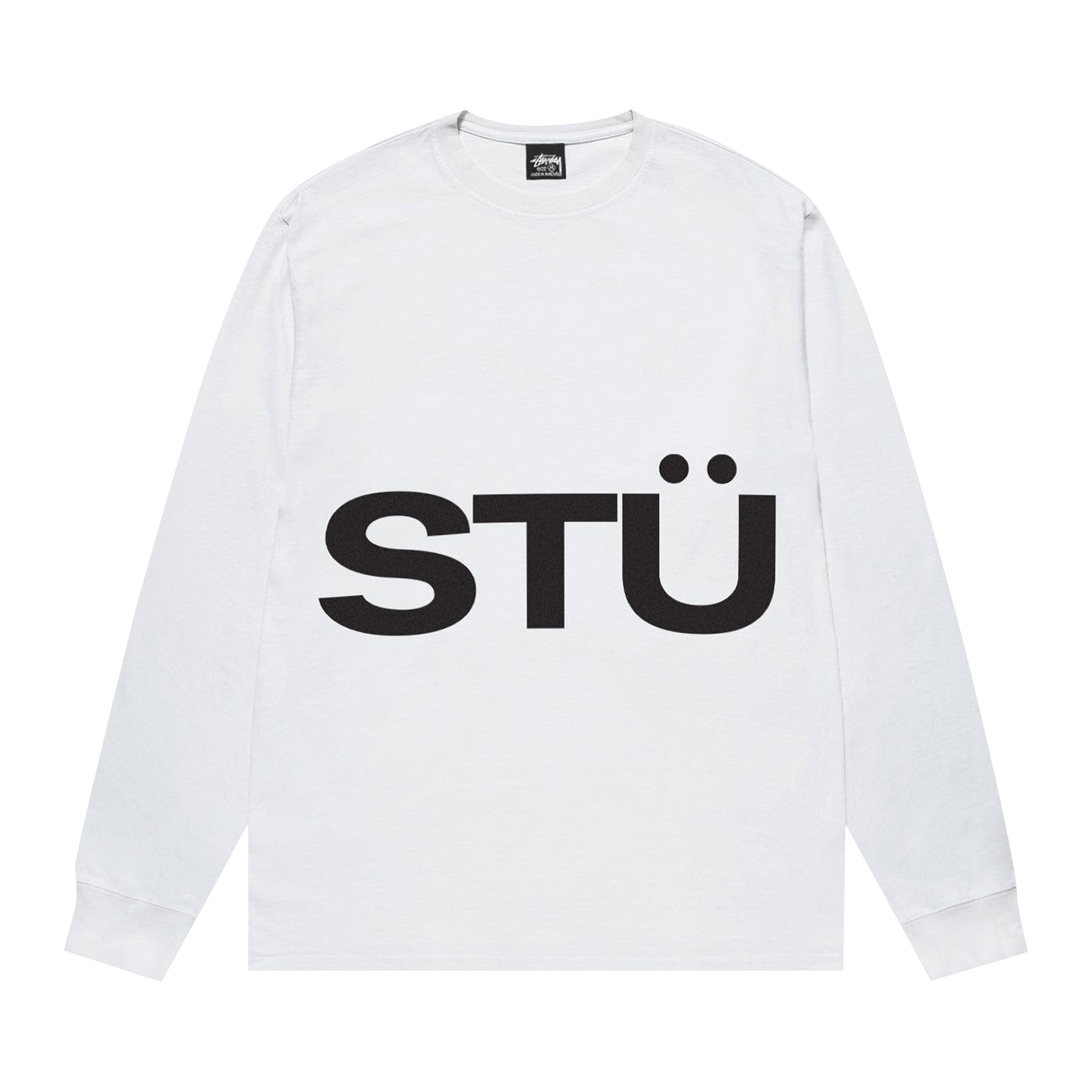Stussy All Caps Long-Sleeve Tee 'White'