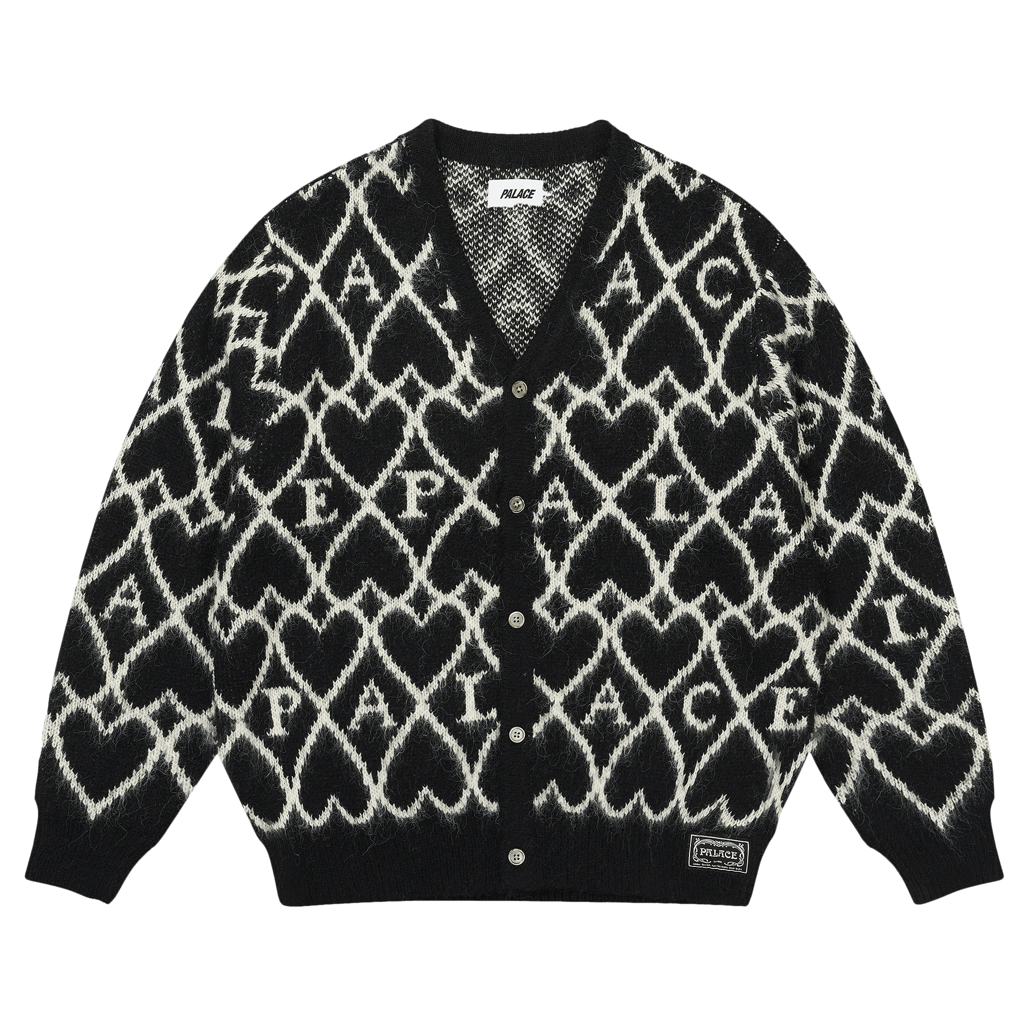 Palace Hairy Heart Knit 'Black'