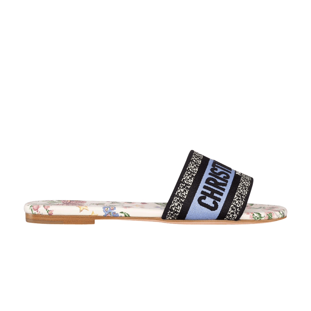Buy Dior Wmns DWay Slide 'Black Embroidered Cotton' - KCQ166ERC