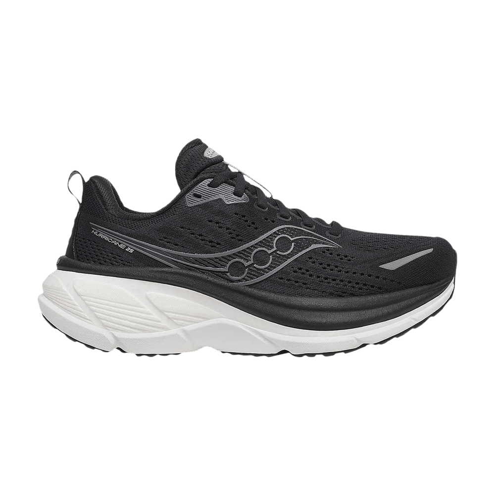 Saucony Wmns Wmns Hurricane 25 Wide 'Black White'