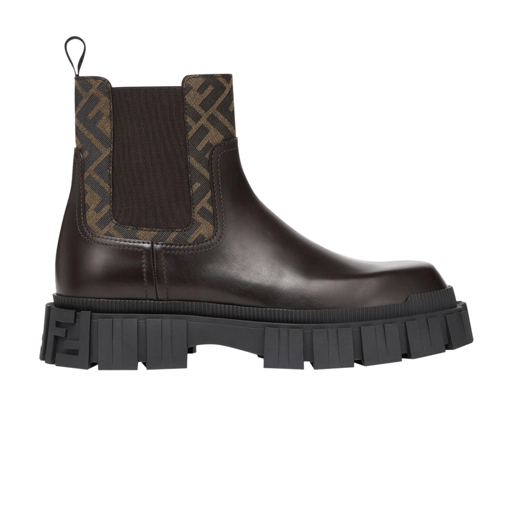 Fendi Leather Ankle Boot 'Black Brown'