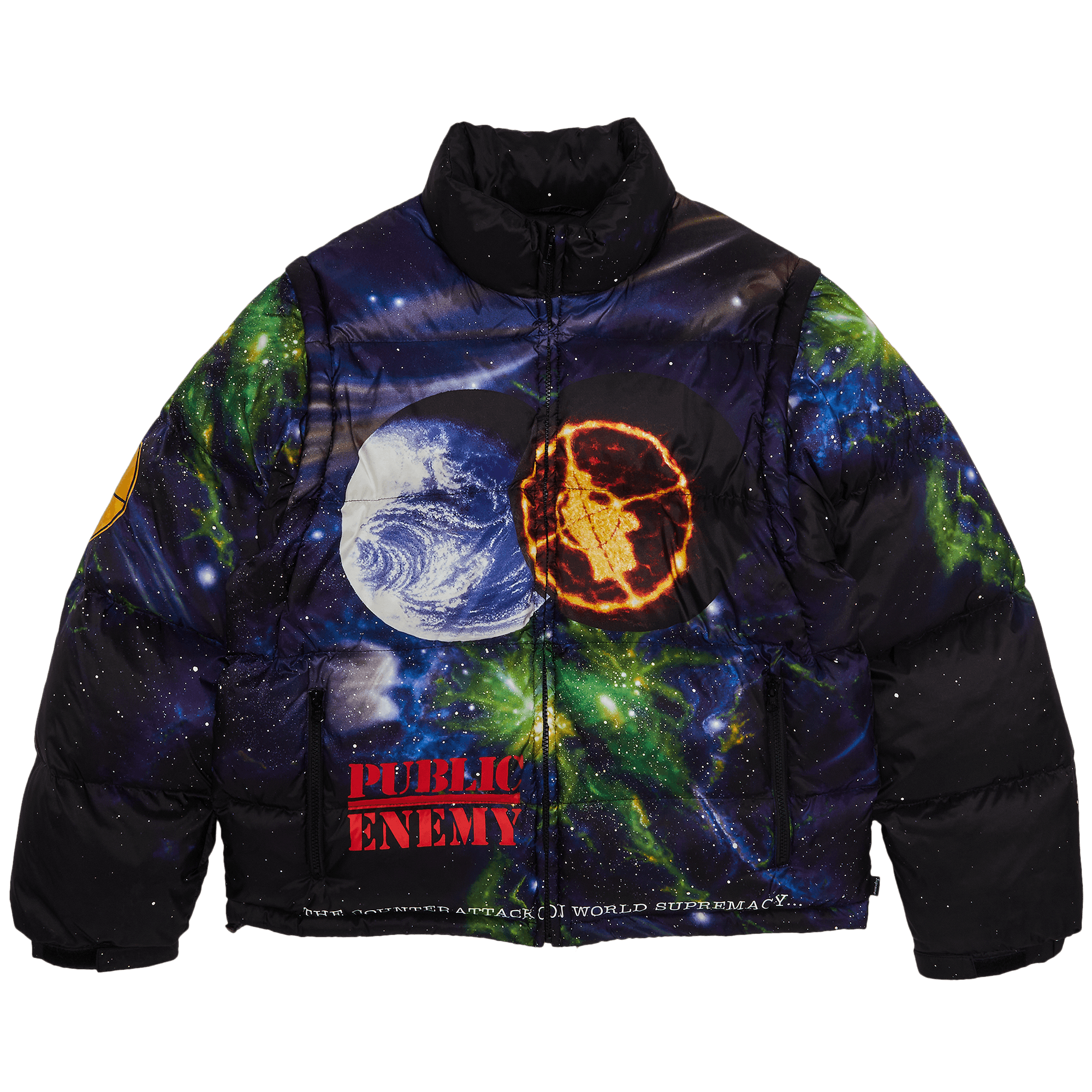 Supreme x Public Enemy x Undercover Puffer Jacket 'Black'