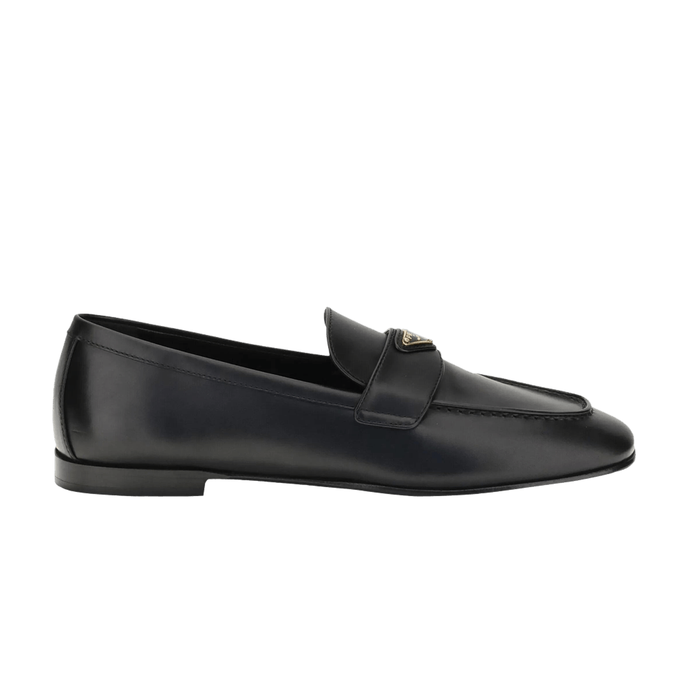 Prada Wmns Triangle Logo Loafer 'Black'