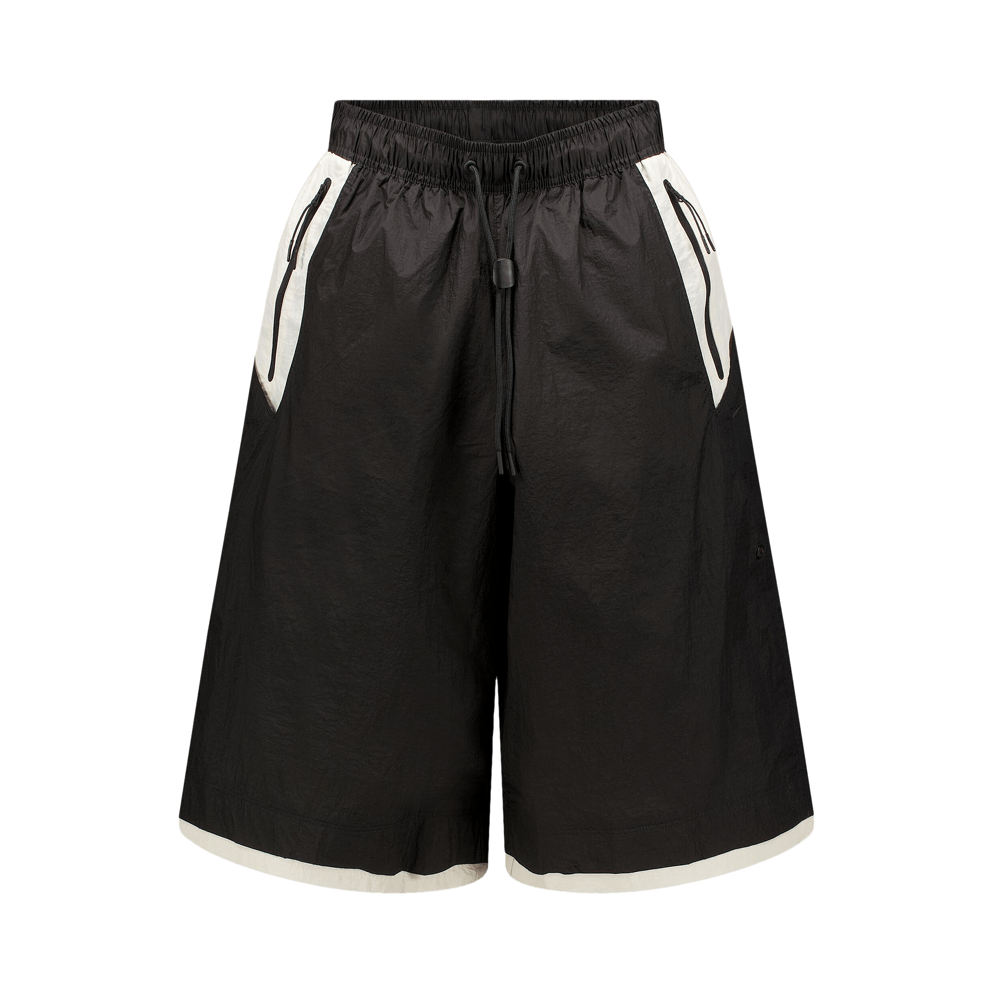 Nike Tech Woven Oversized Shorts 'Black/Light Bone/Black'