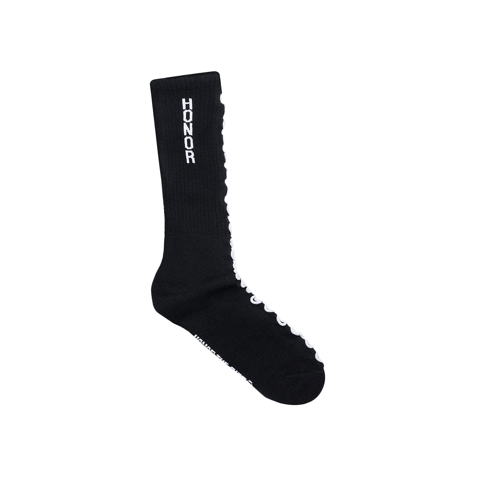 Honor The Gift Embroidery Edge Ribbed Sock 'Black'
