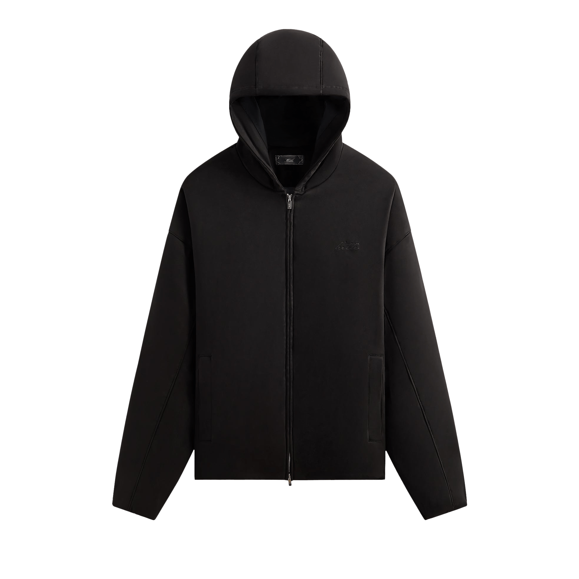 Kith Washed Microsuede Puffed Jaysen Hoodie 'Black'