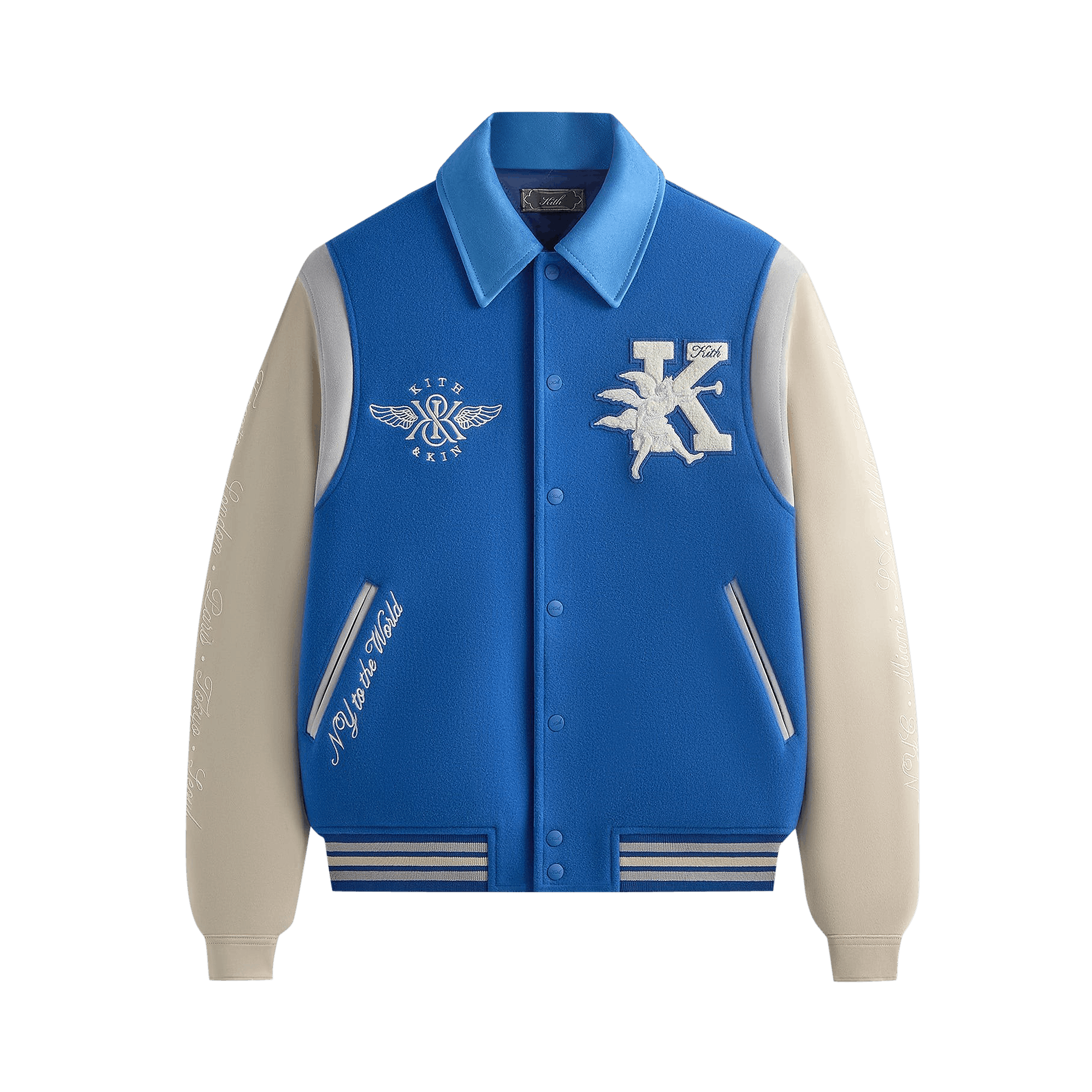 Kith Wool & Microsuede Varsity Jacket 'Cyclone'