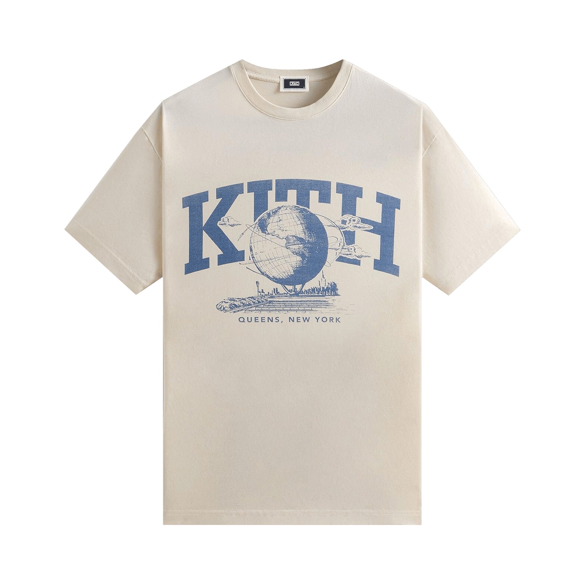 Kith & Kin Queens Unisphere Vintage Tee 'Sandrift'