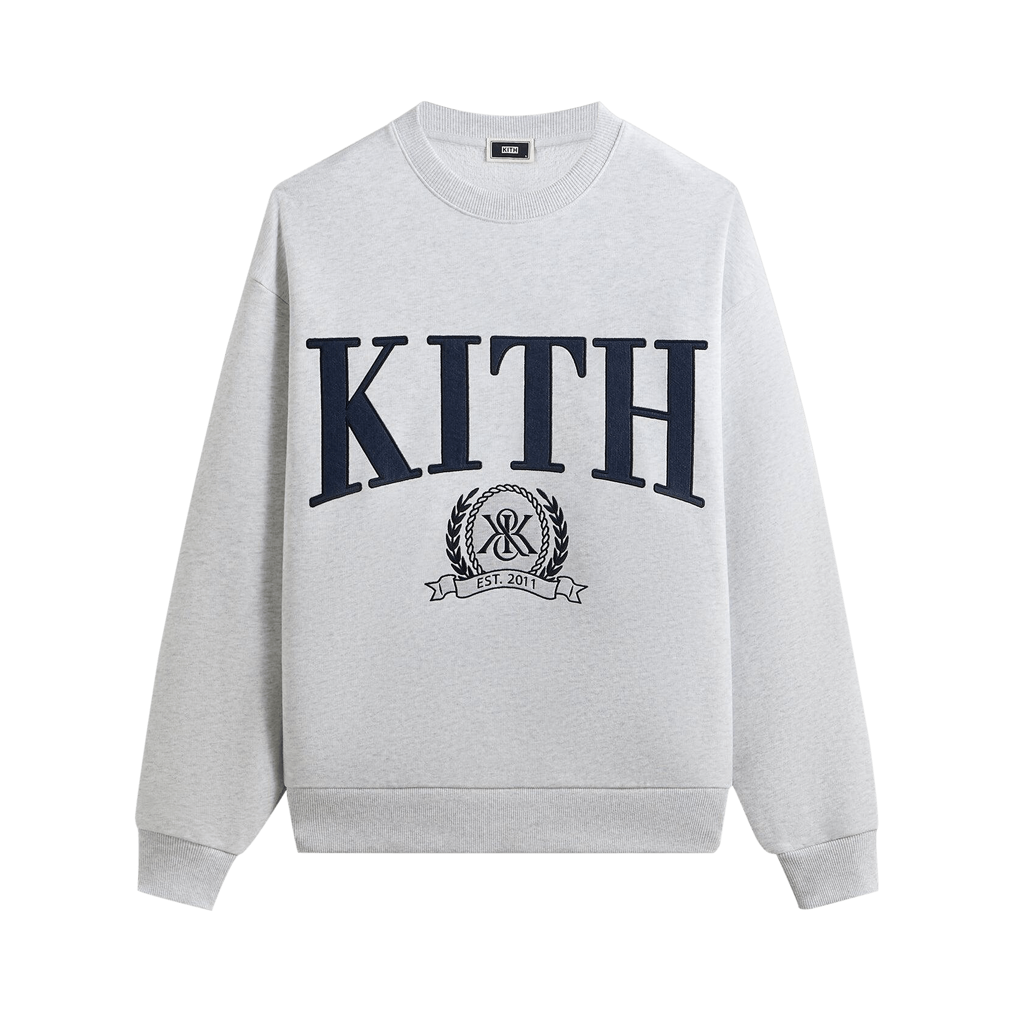 Kith Collegiate Nelson Crewneck 'Light Heather Grey'