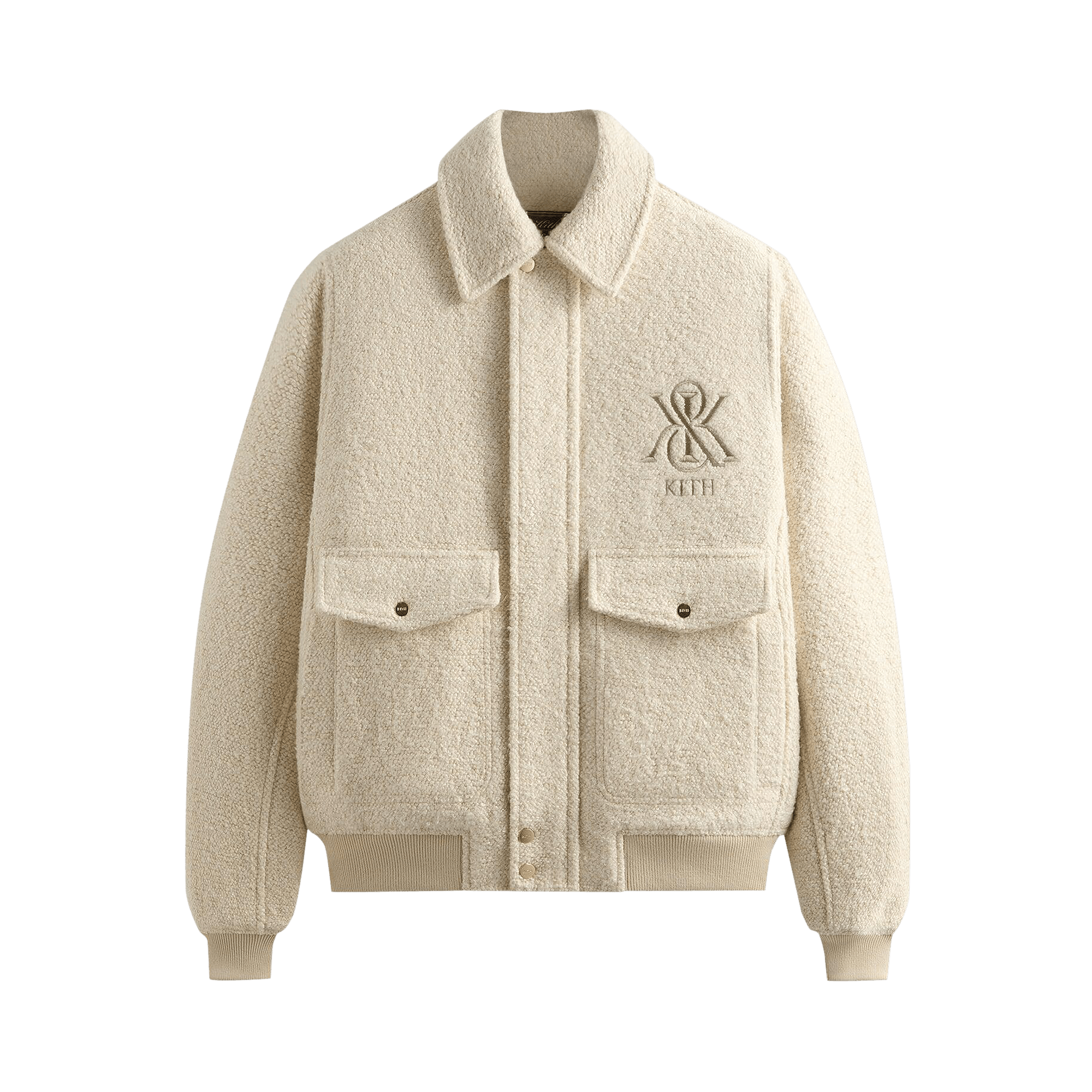 Kith Boucle Hawthorne Flight Jacket 'Sandrift'