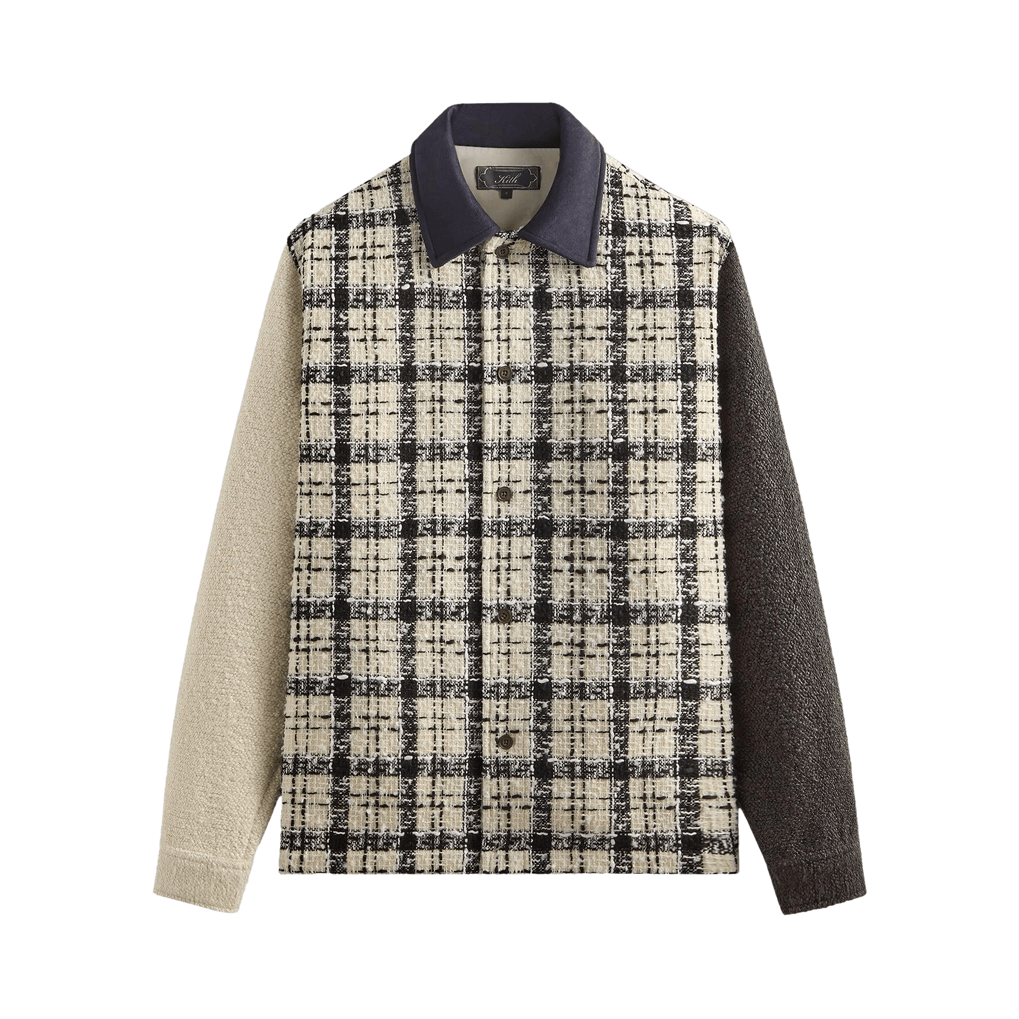 Kith Mixed Tweed Boxy Collared Overshirt 'Sandrift'